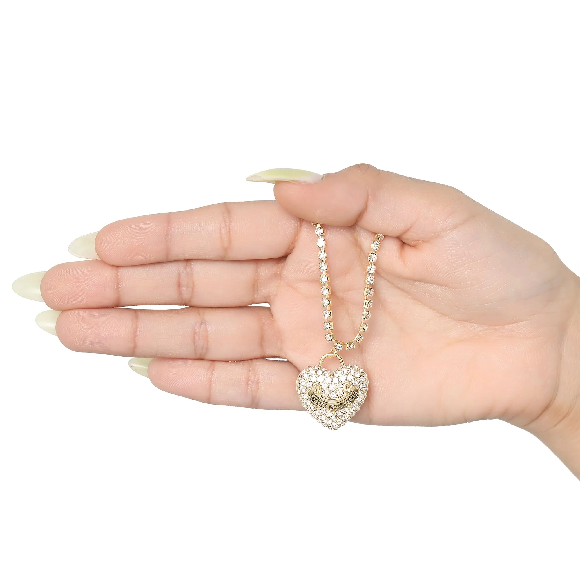 Pavé Heart Cyrstal Chain Pendant Necklace sold by Juicy Couture product image thumbnail 3