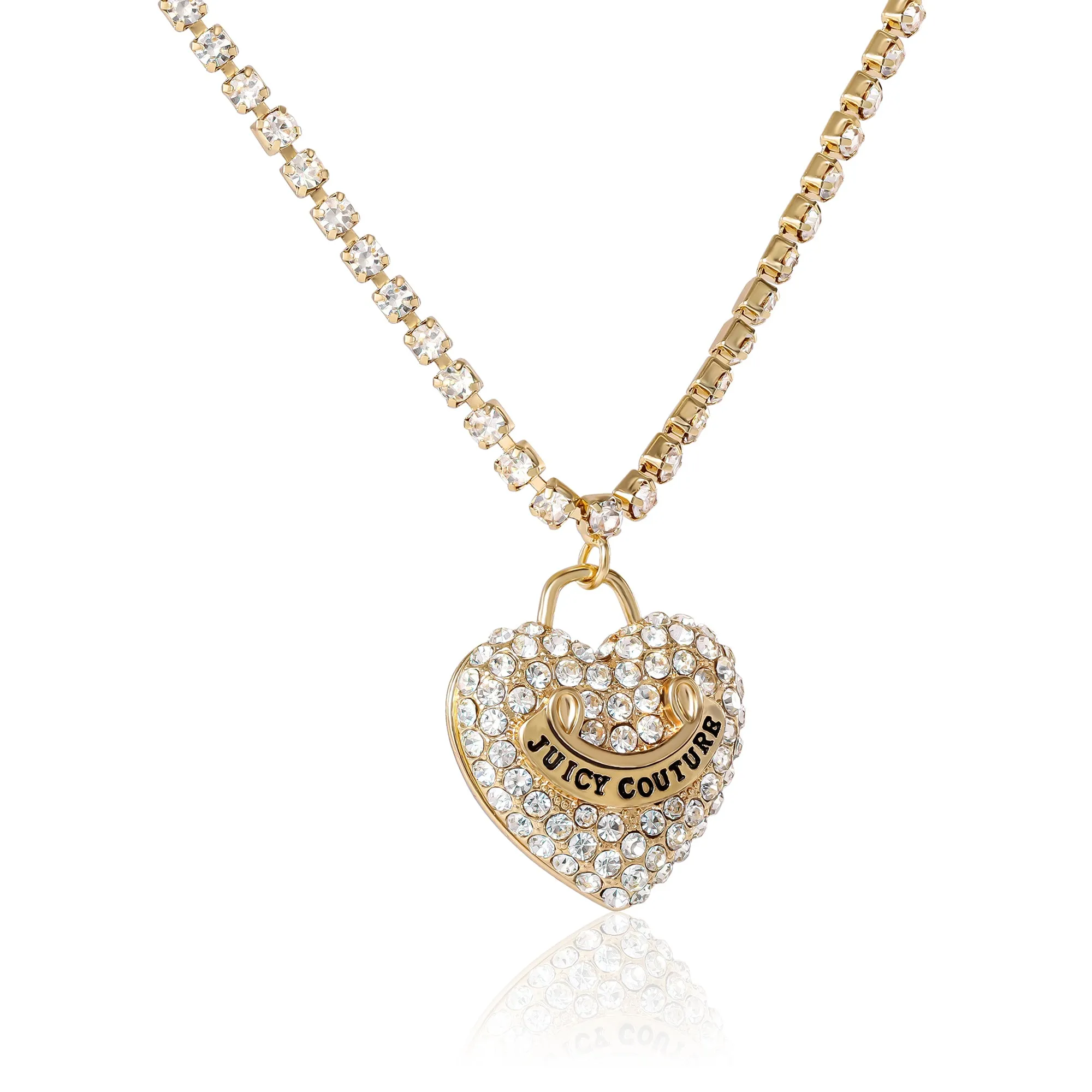 Pavé Heart Cyrstal Chain Pendant Necklace sold by Juicy Couture product image thumbnail 4