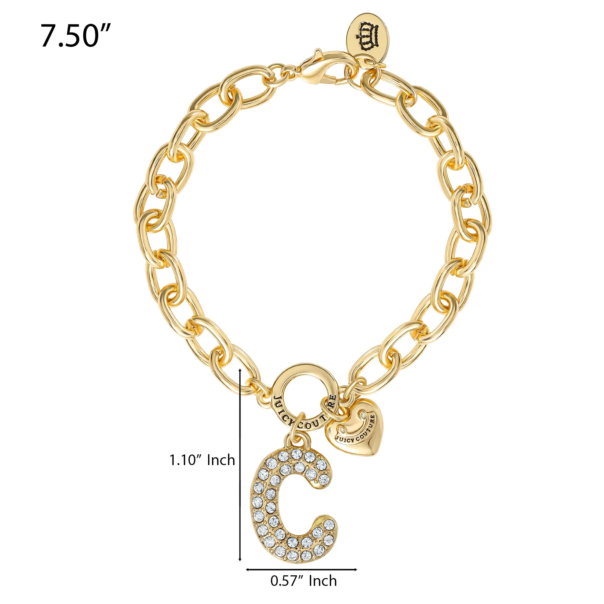 Pavé Initial Charm Bracelet, Letter C sold by Juicy Couture product image thumbnail 3