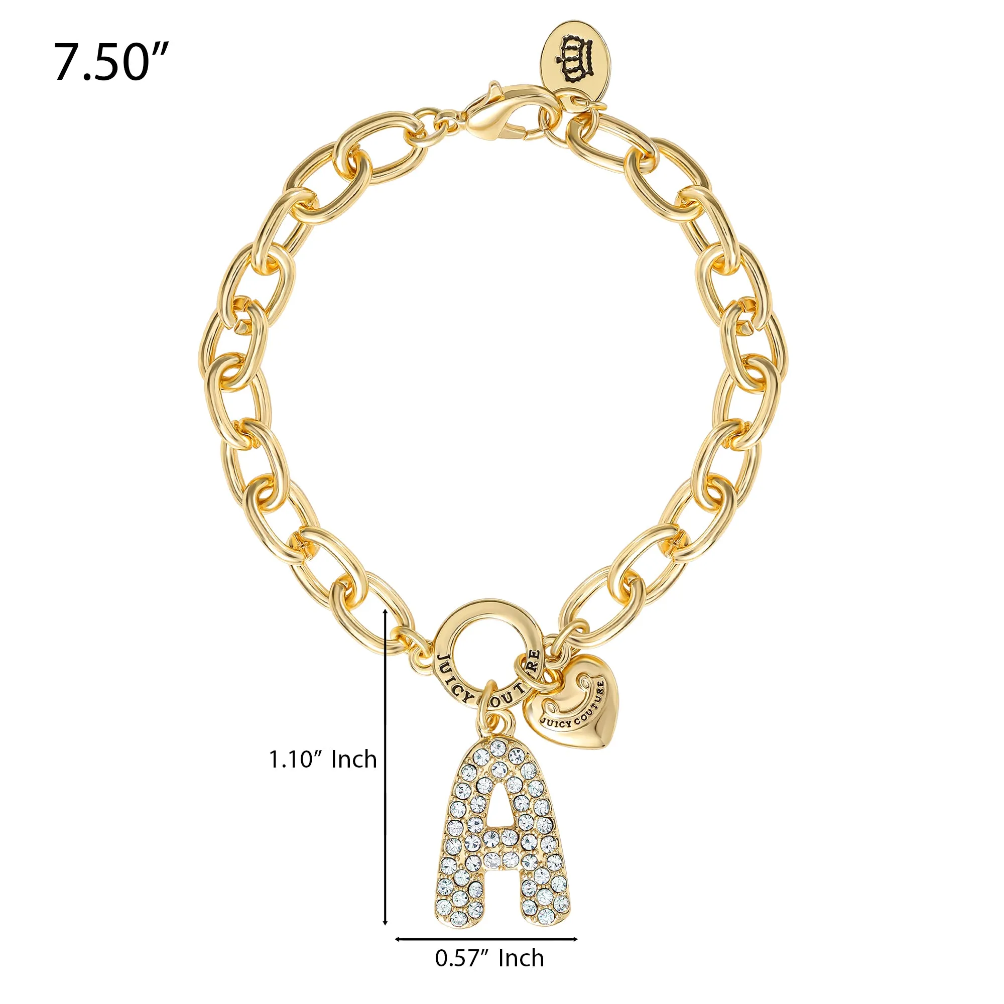 Pavé Initial Charm Bracelet, Letter A sold by Juicy Couture product image thumbnail 3