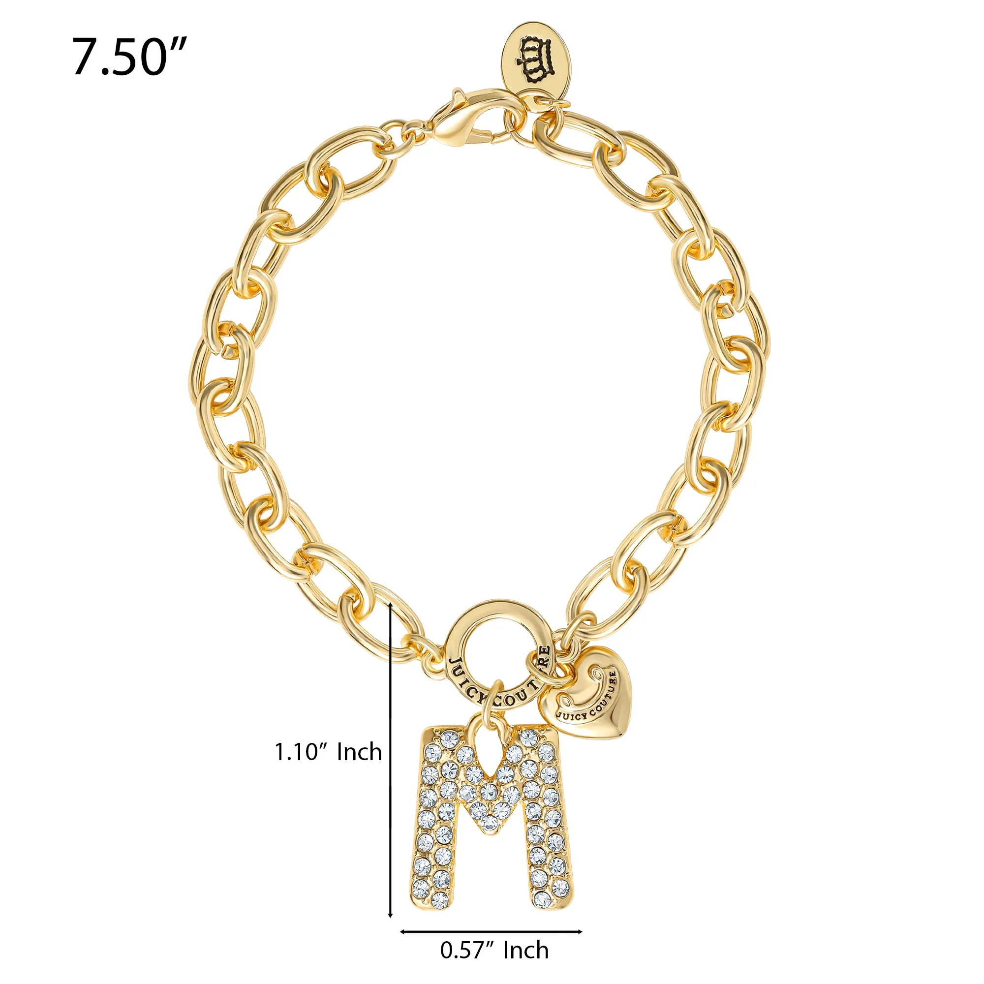 Pavé Initial Charm Bracelet, Letter M sold by Juicy Couture product image thumbnail 3