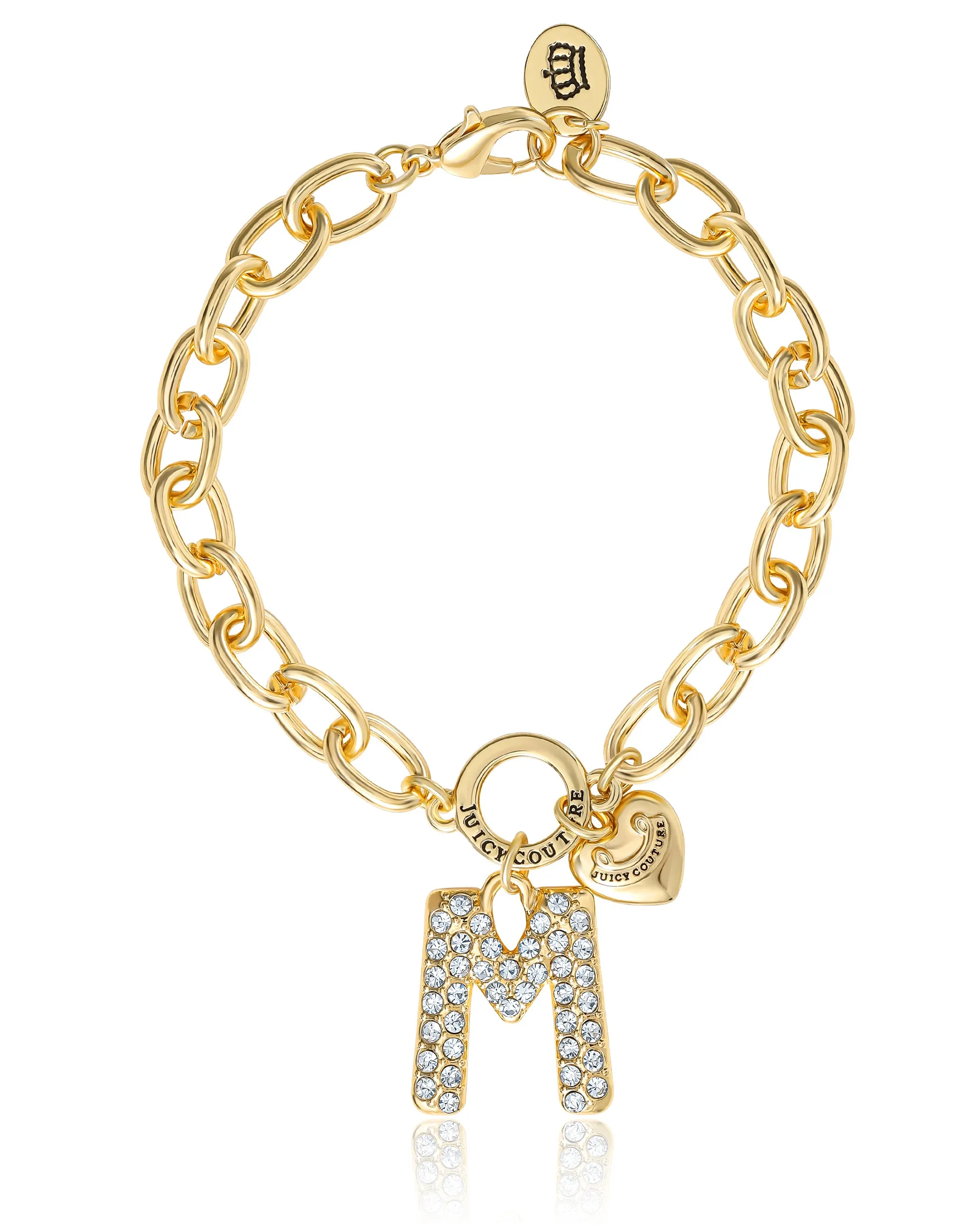 Pavé Initial Charm Bracelet, Letter M sold by Juicy Couture