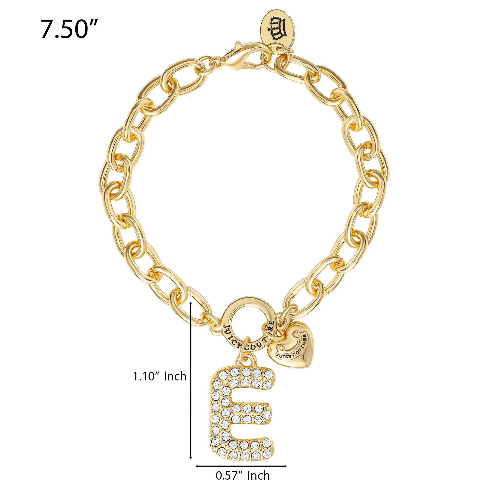 Pavé Initial Charm Bracelet, Letter E sold by Juicy Couture product image thumbnail 2