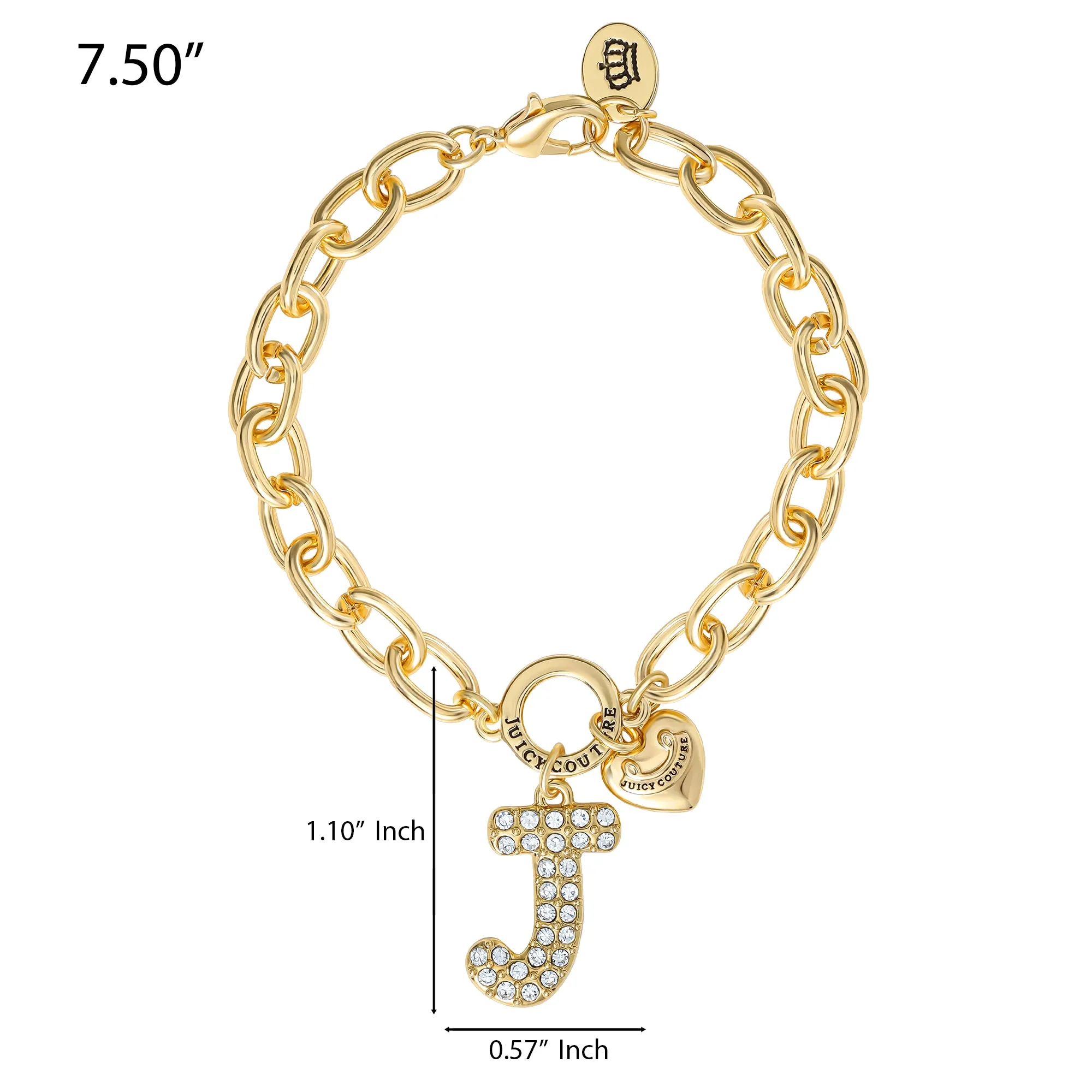 Pavé Initial Charm Bracelet, Letter J sold by Juicy Couture product image thumbnail 2