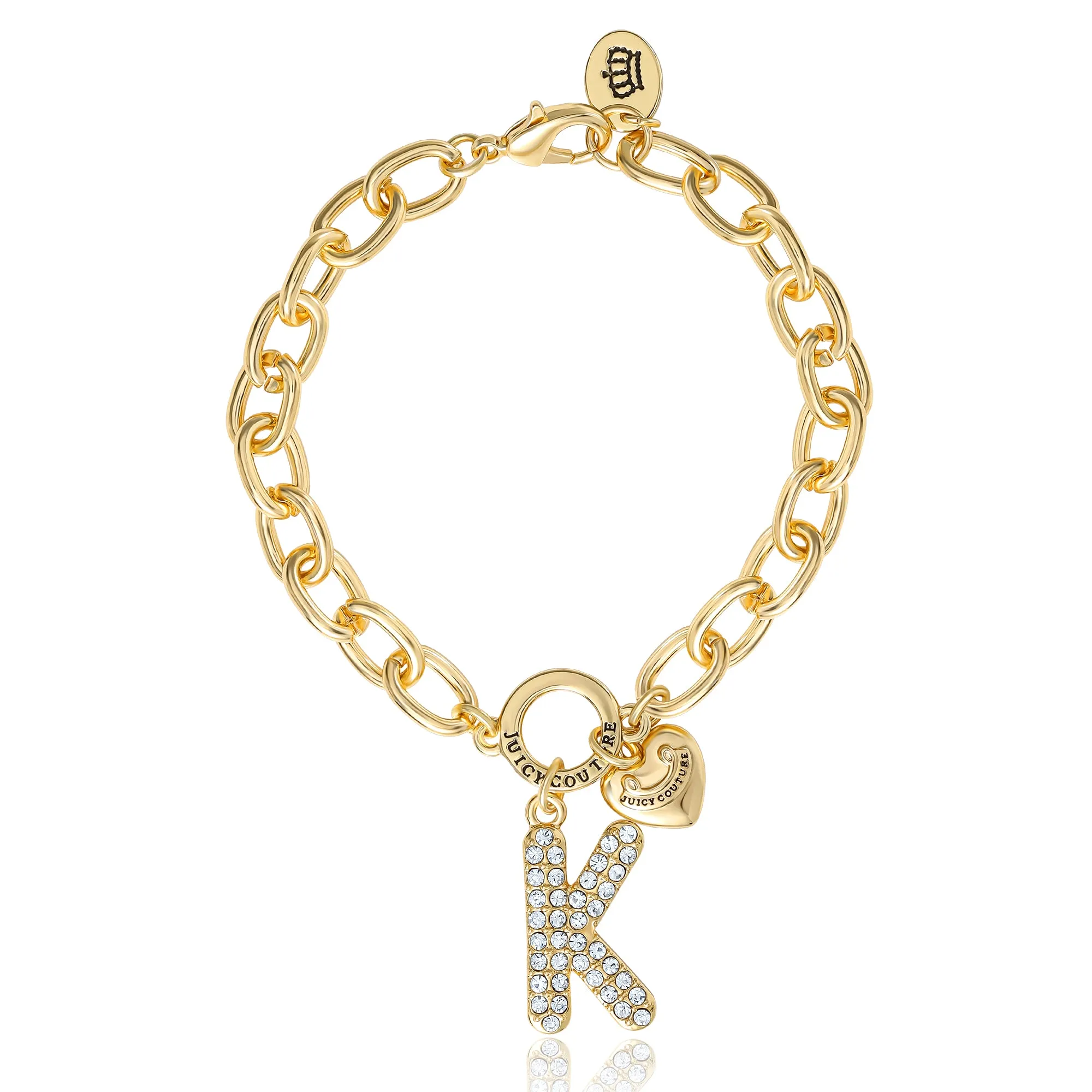 Pavé Initial Charm Bracelet, Letter K sold by Juicy Couture