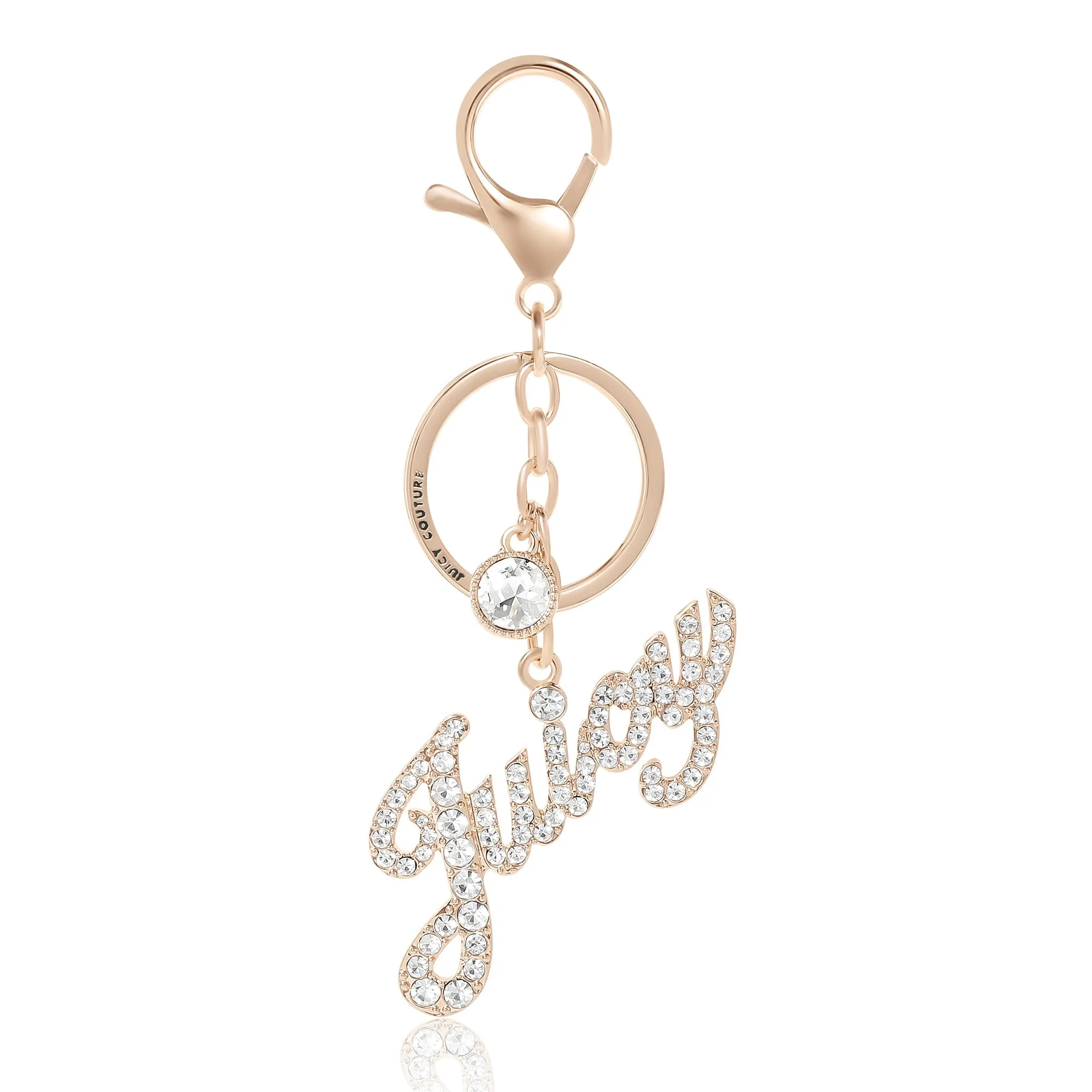 Juicy Logo Bling Keychain Bag Charm sold by Juicy Couture