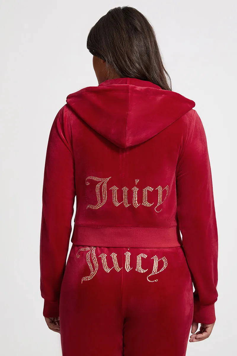 Plus-Size OG Big Bling Velour Hoodie sold by Juicy Couture