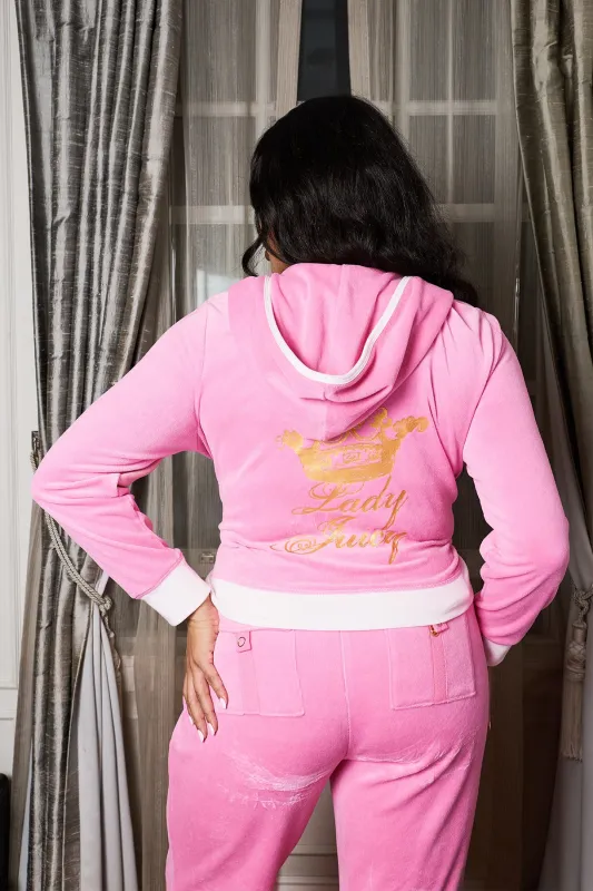 Plus-Size Lady Juicy Hollywood Heritage Hoodie made by Juicy Couture
