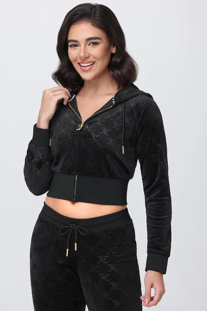 Embossed Velour Corset Hoodie sold by Juicy Couture