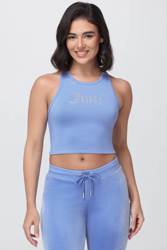 Small Bling High Neck Crop Tank sold by Juicy Couture