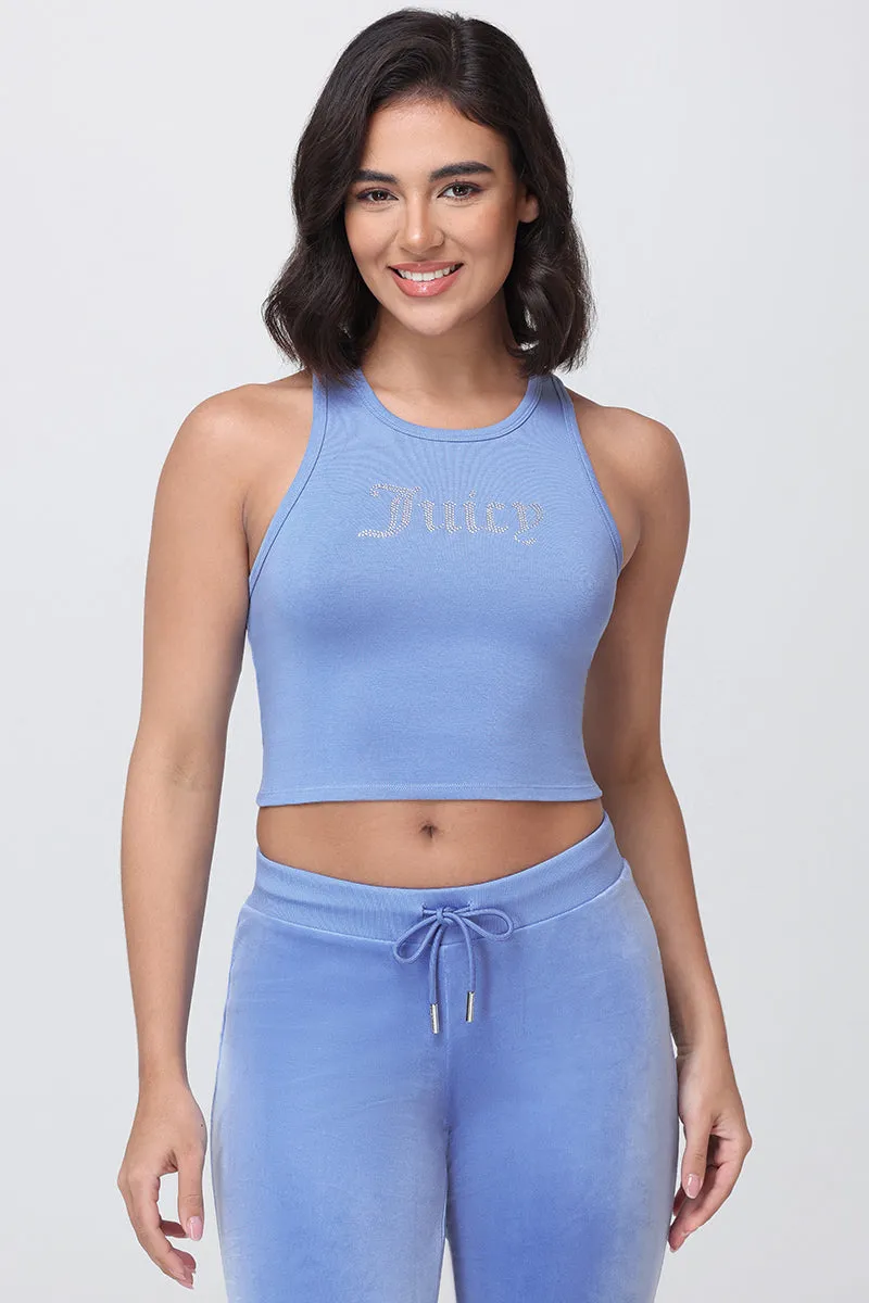 Small Bling High Neck Crop Tank sold by Juicy Couture