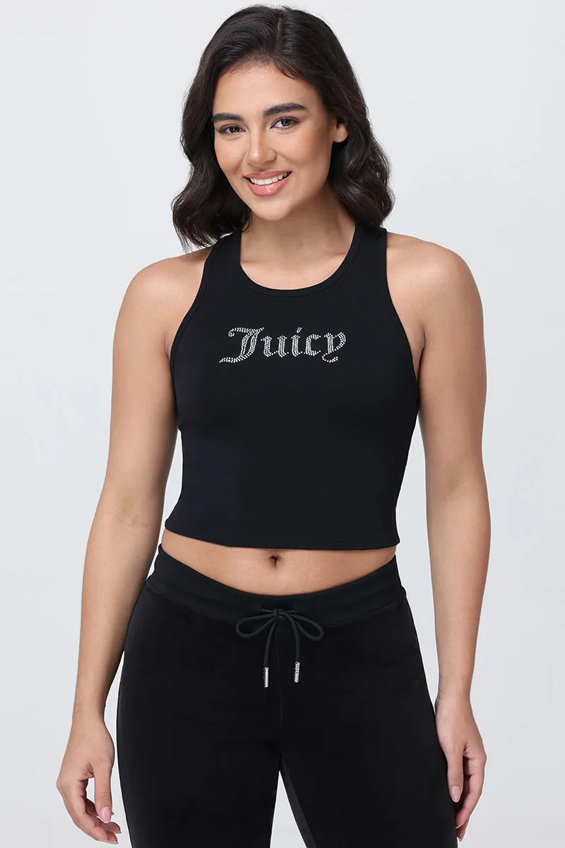 Small Bling High Neck Crop Tank sold by Juicy Couture