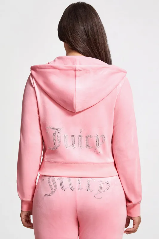 Plus-Size OG Big Bling Velour Hoodie sold by Juicy Couture