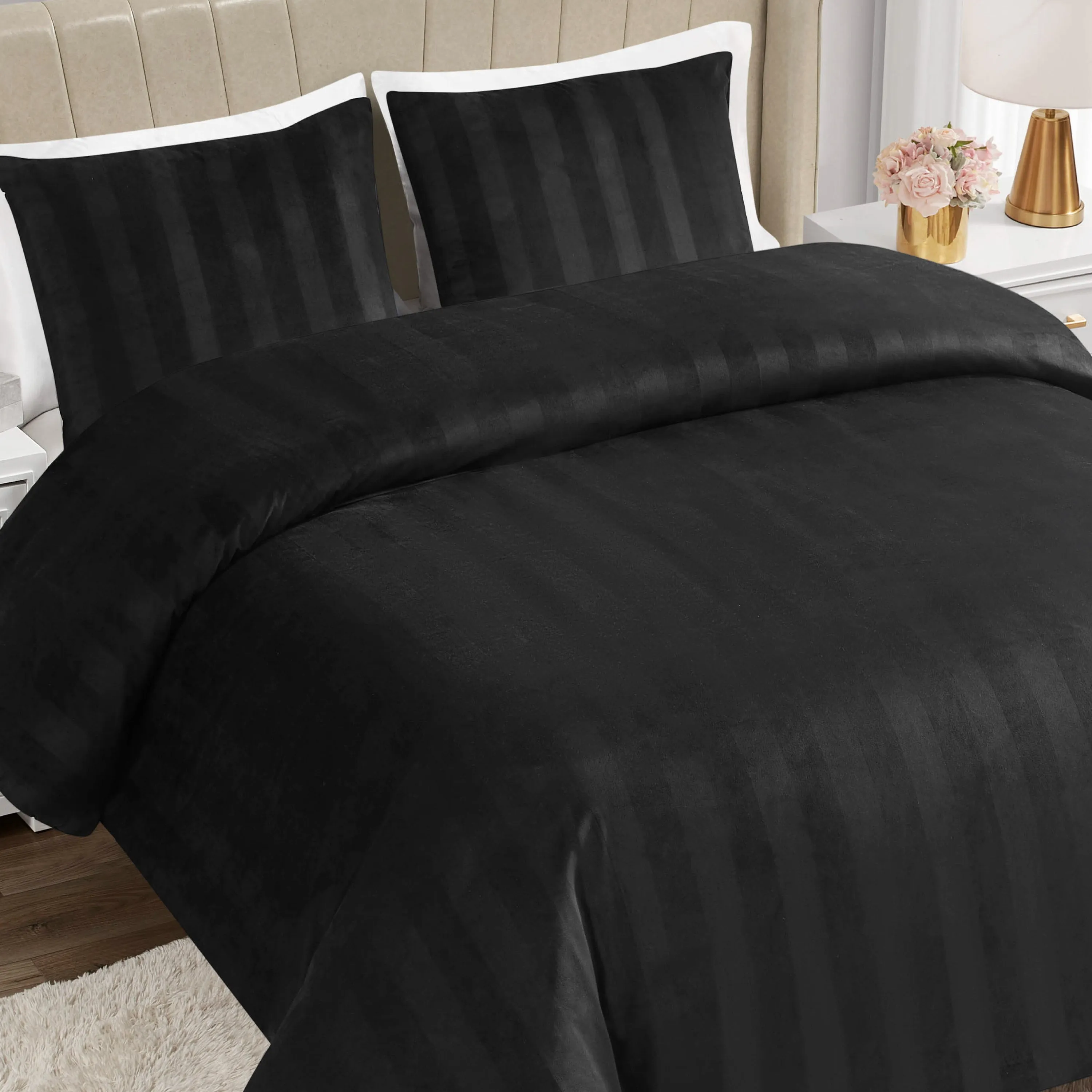 Jenny Velour Striped Jacquard Duvet Set sold by Juicy Couture product image thumbnail 4