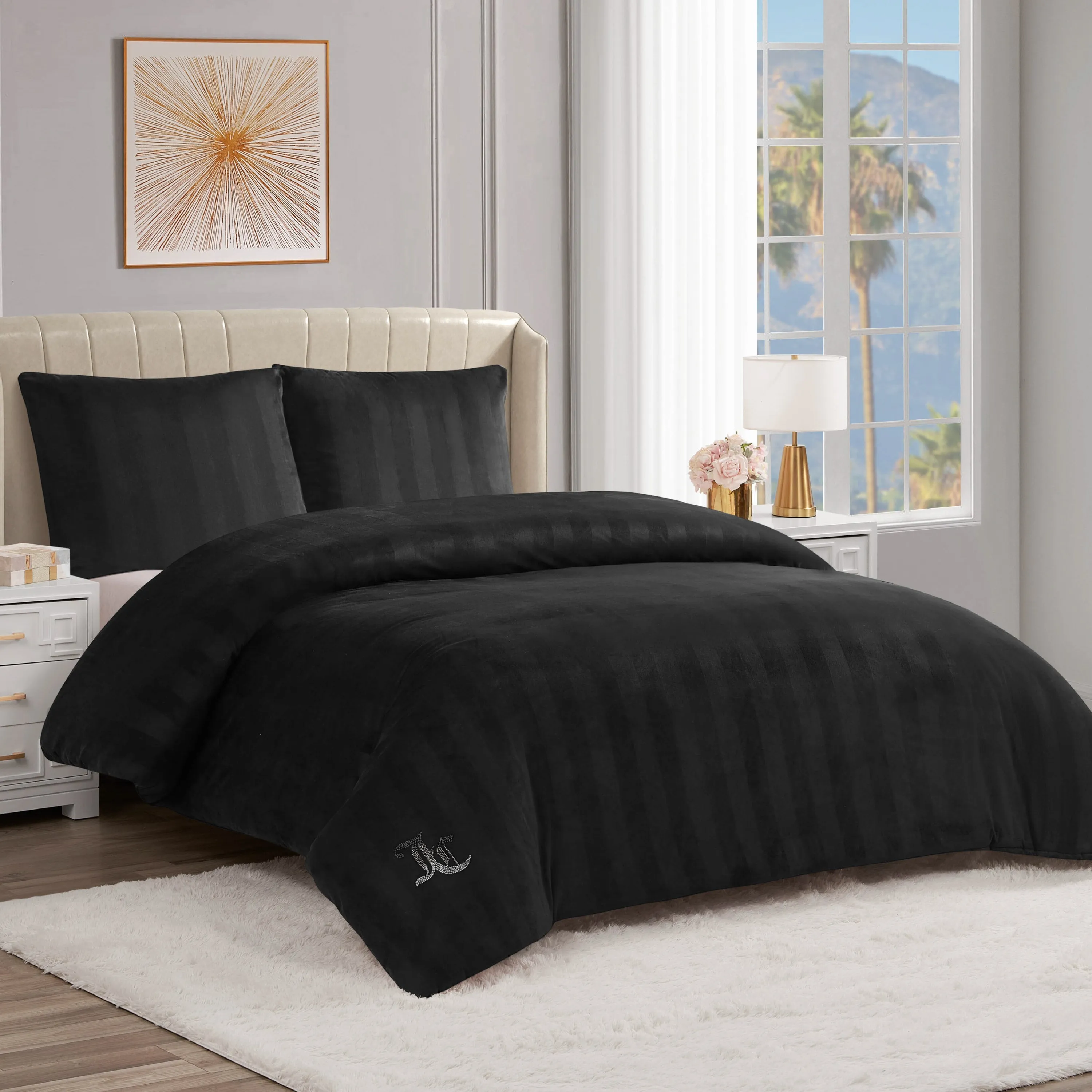 Jenny Velour Striped Jacquard Duvet Set sold by Juicy Couture product image thumbnail 2