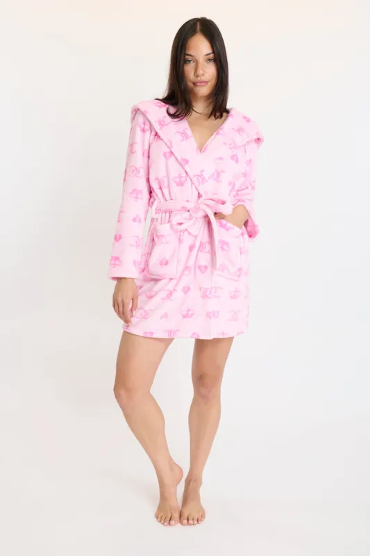 Hooded Luxe Plush Robe sold by Juicy Couture