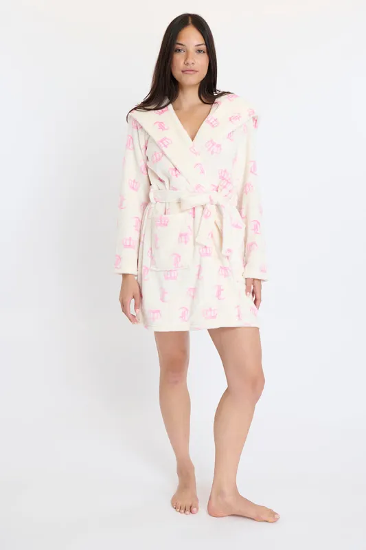 Hooded Luxe Plush Robe sold by Juicy Couture