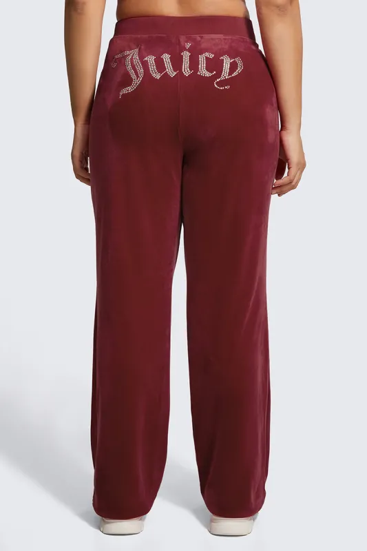 Plus-Size OG Big Bling Velour Track Pants made by Juicy Couture