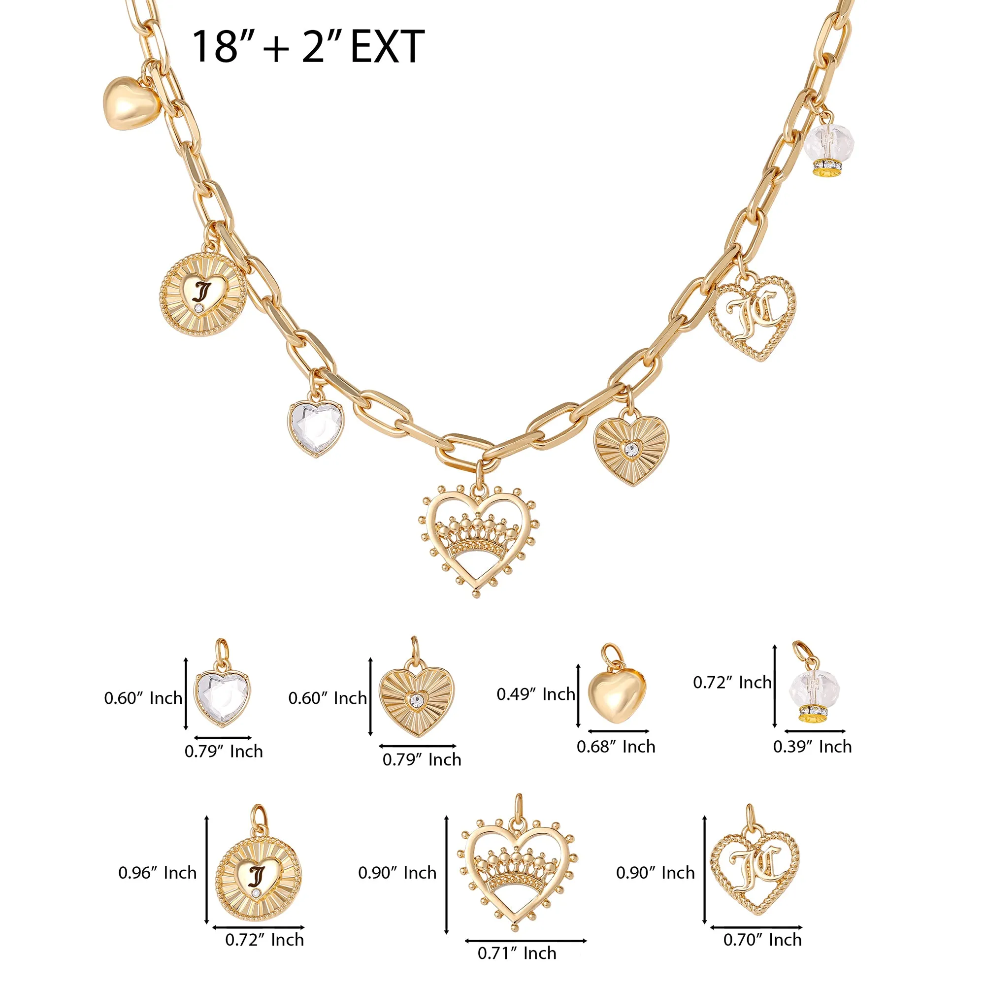 Heart Juicy Logo Charm Necklace sold by Juicy Couture product image thumbnail 4