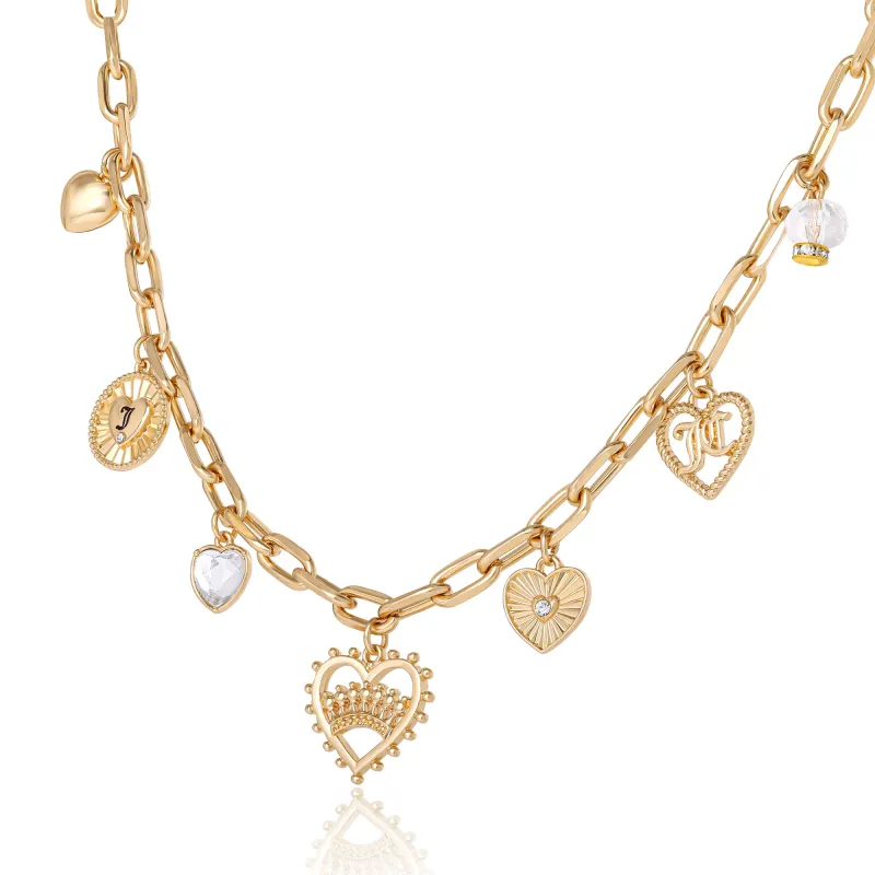Heart Juicy Logo Charm Necklace made by Juicy Couture