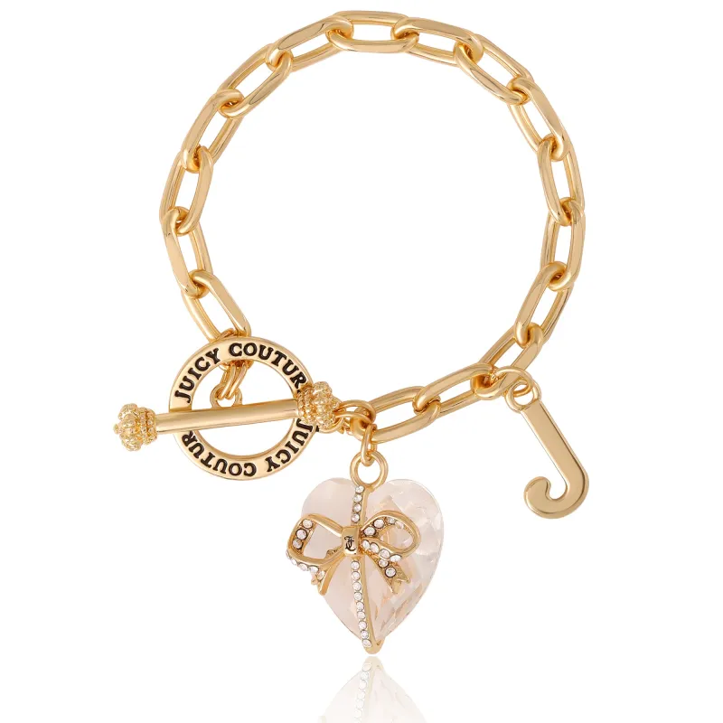 Heart Stone & J Charm Bracelet made by Juicy Couture