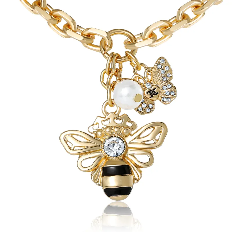 Charm Cluster Bee Necklace made by Juicy Couture