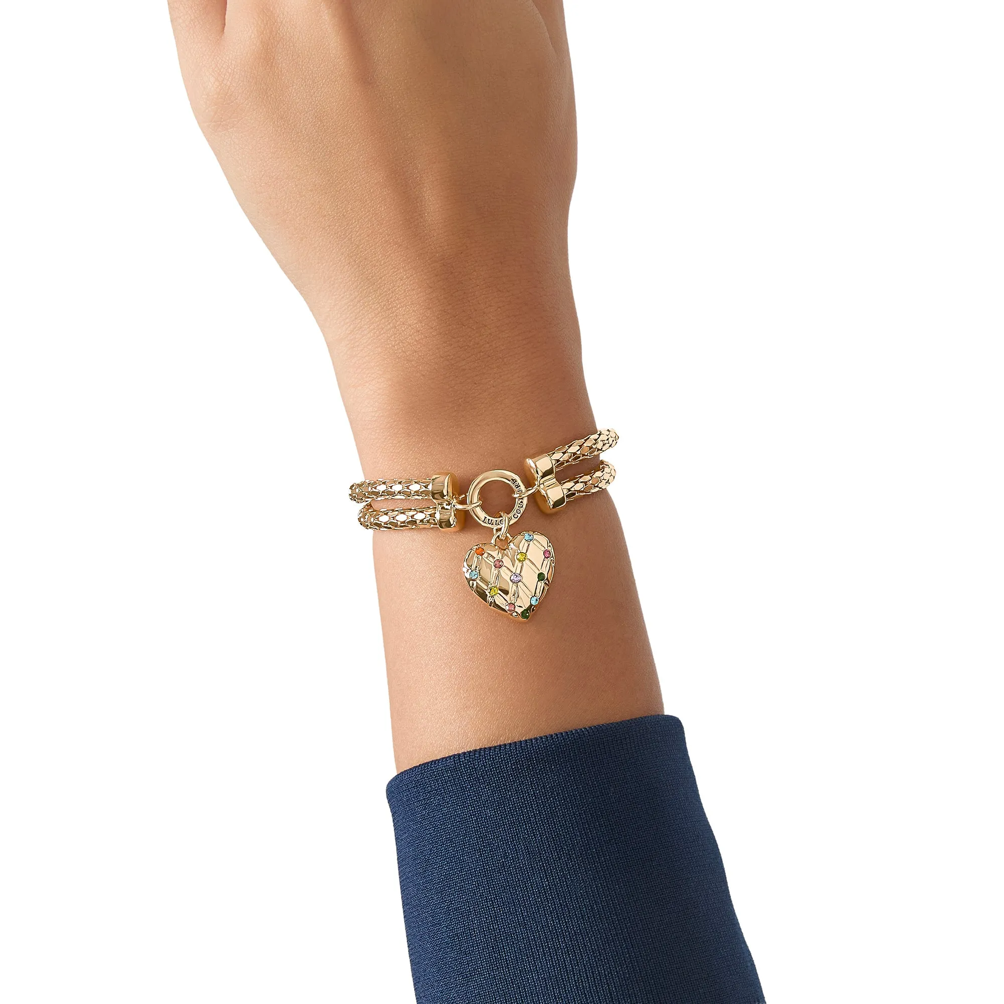 Double Chain Heart Padlock Bracelet sold by Juicy Couture product image thumbnail 3
