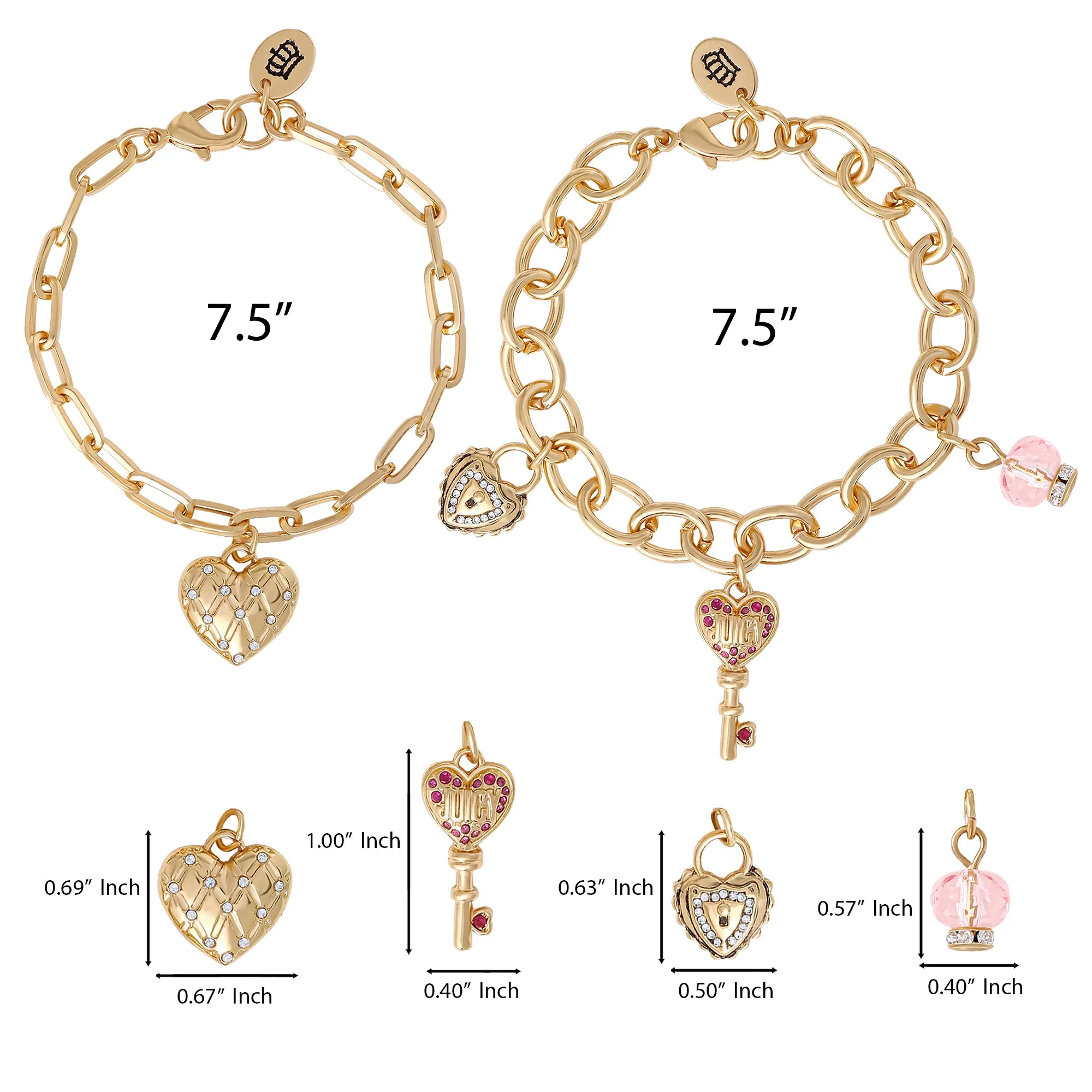 Charm Bracelet Set with Heart and Key Charms sold by Juicy Couture product image thumbnail 4