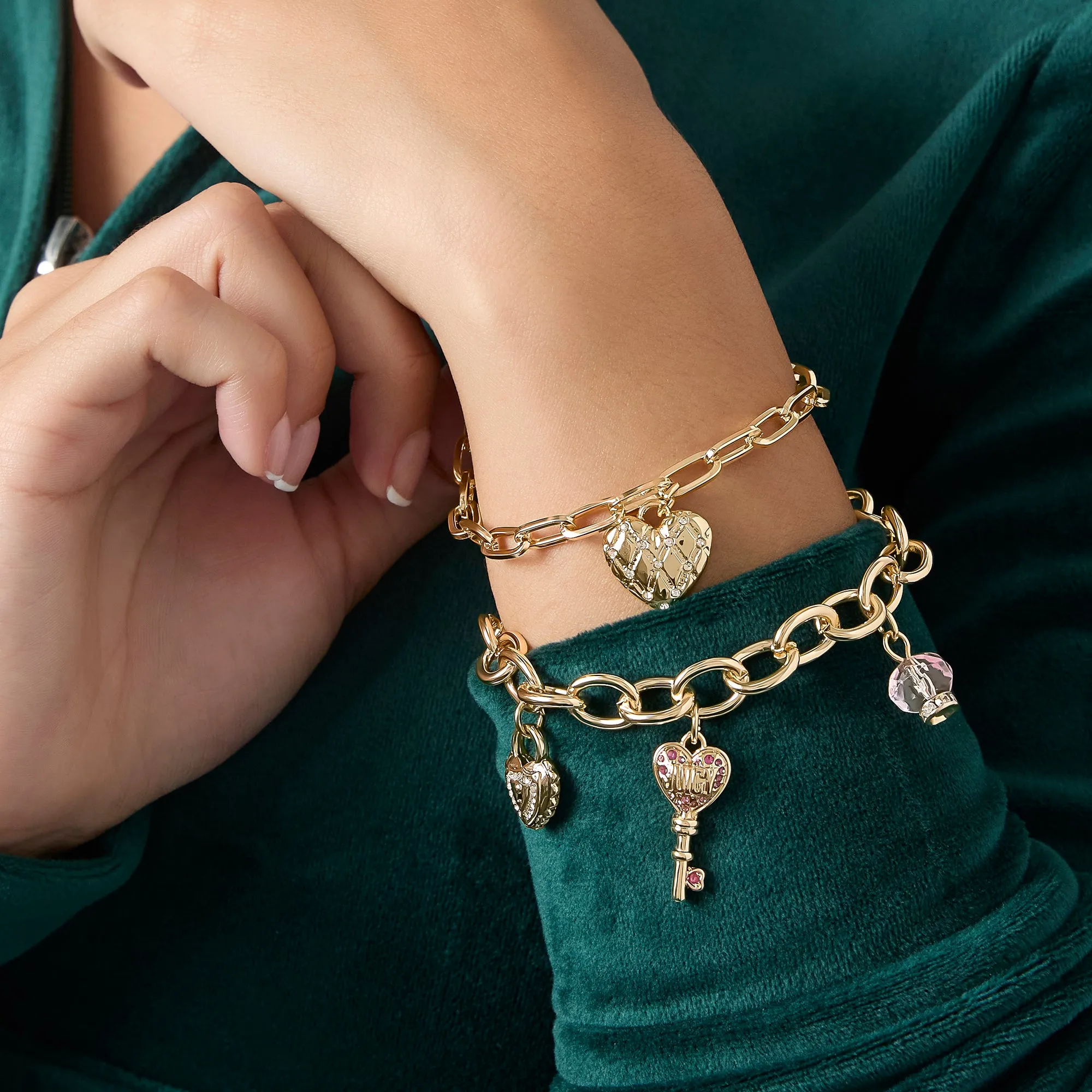Charm Bracelet Set with Heart and Key Charms sold by Juicy Couture product image thumbnail 2