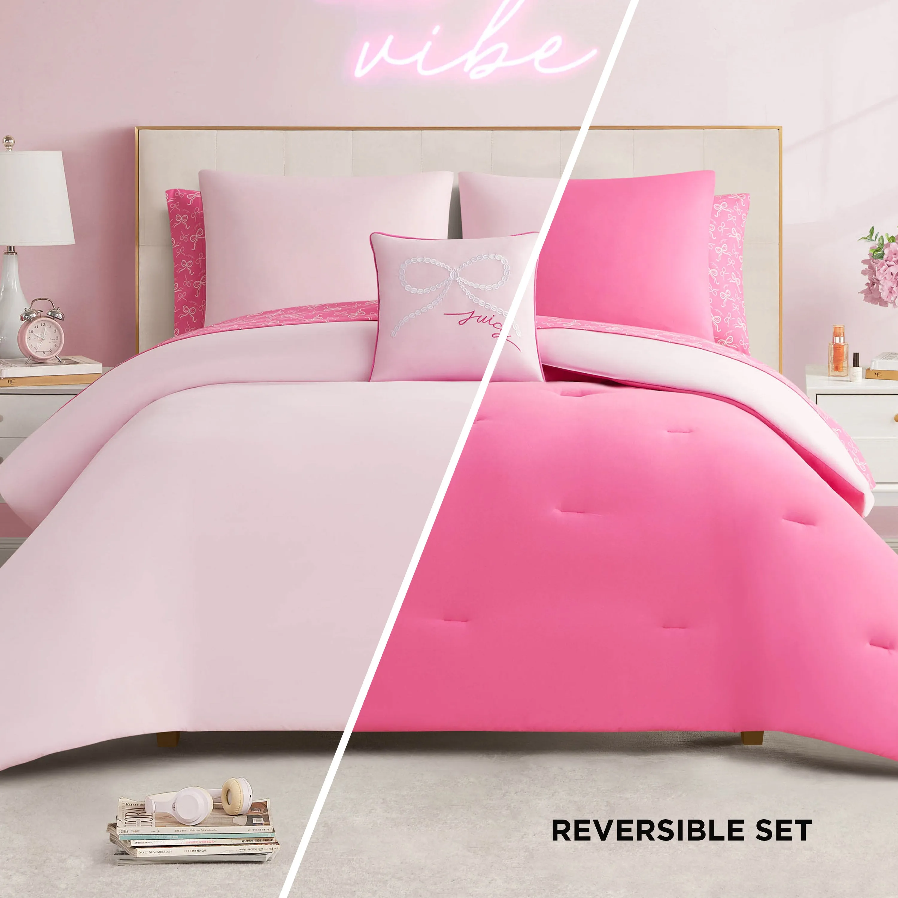 Pearly Bows Reversible Bed in a Bag Bedding Set sold by Juicy Couture product image thumbnail 2
