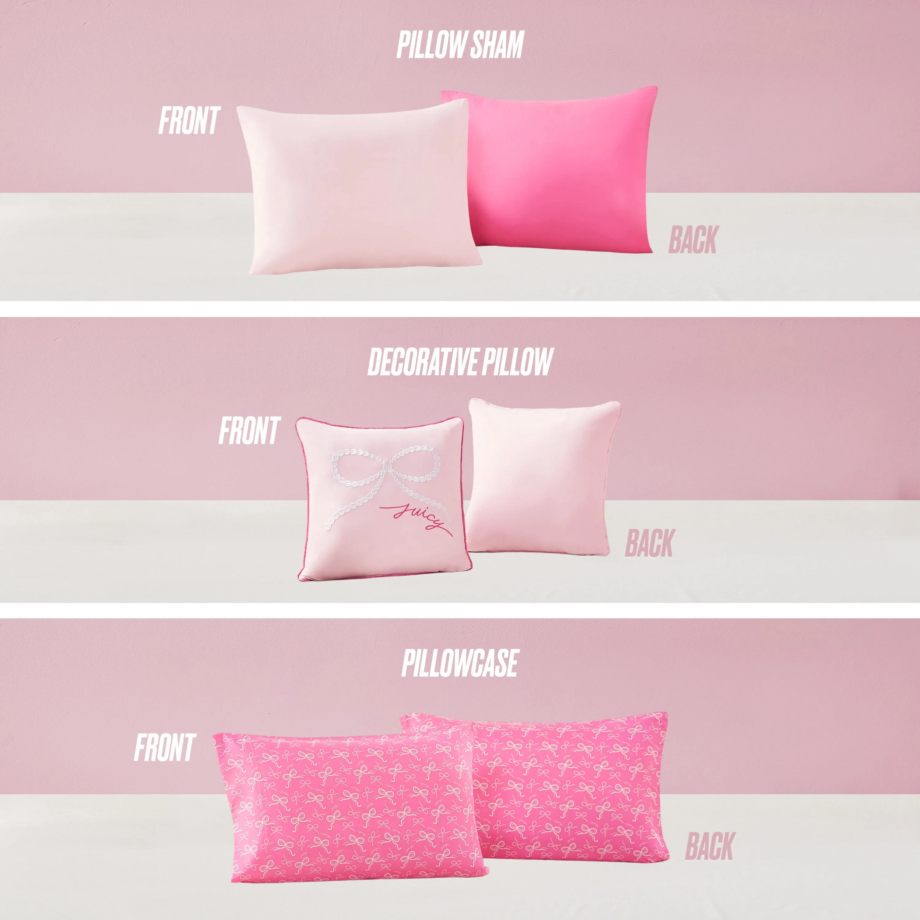 Pearly Bows Reversible Bed in a Bag Bedding Set sold by Juicy Couture product image thumbnail 3