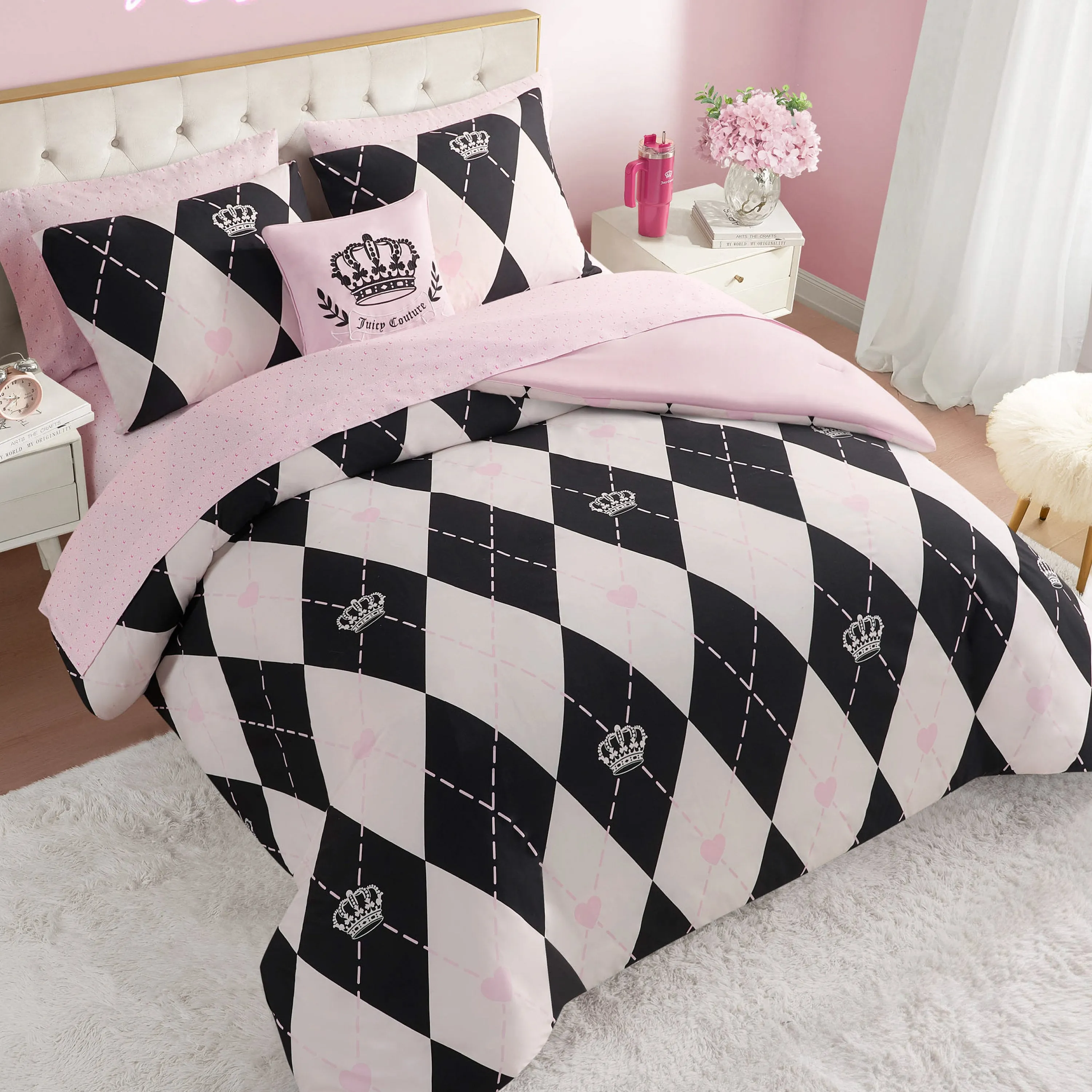 Royal Argyle Reversible Bed in a Bag Bedding Set sold by Juicy Couture product image thumbnail 2