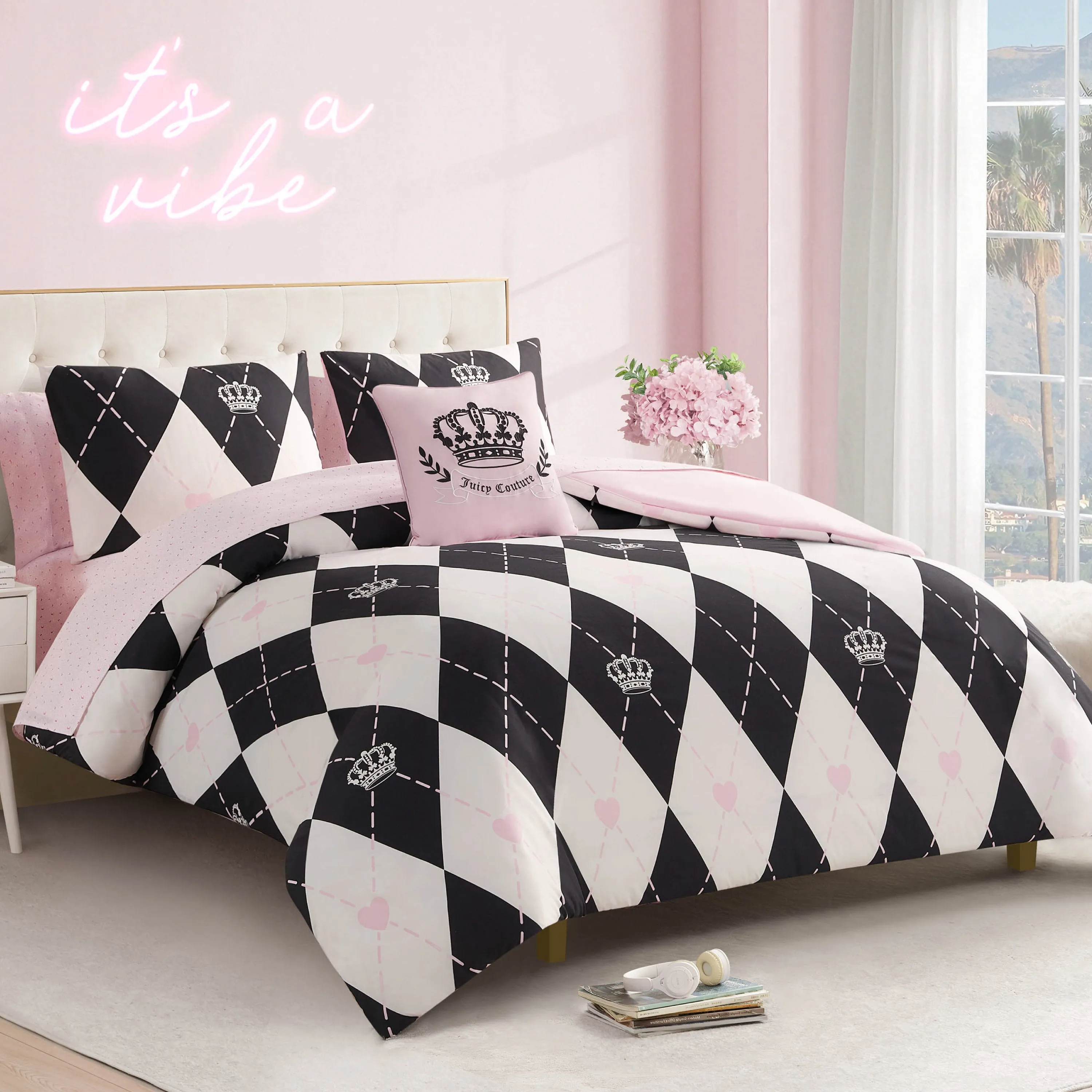 Royal Argyle Reversible Bed in a Bag Bedding Set sold by Juicy Couture