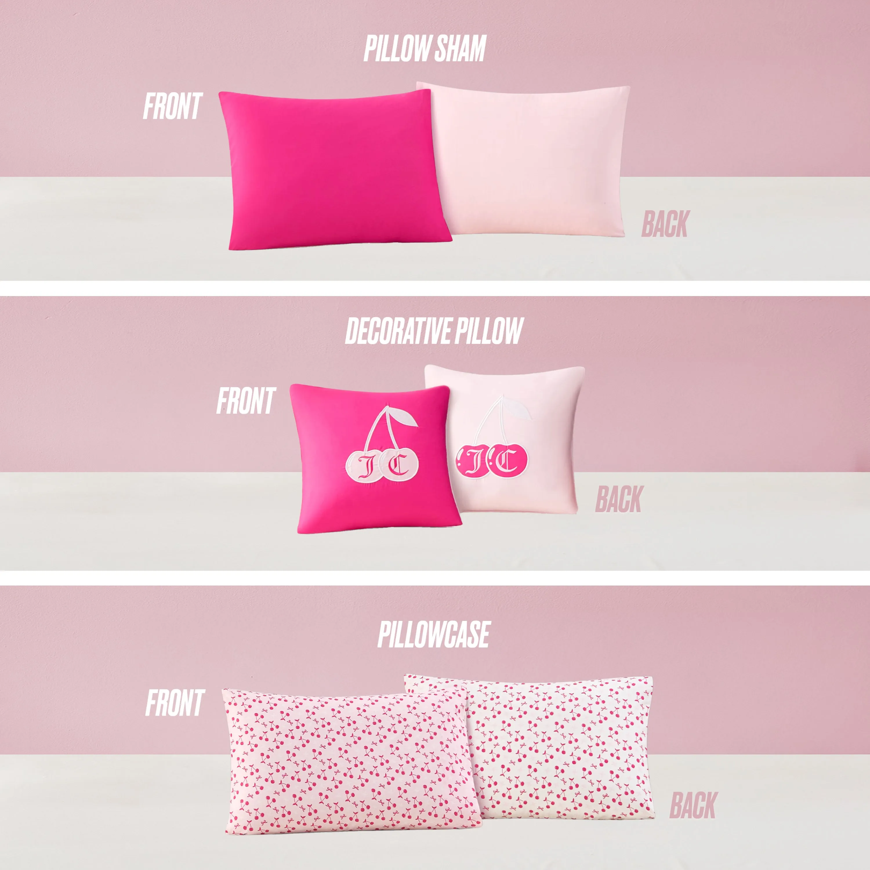 Cherry Reversible Bed in a Bag Bedding Set sold by Juicy Couture product image thumbnail 3