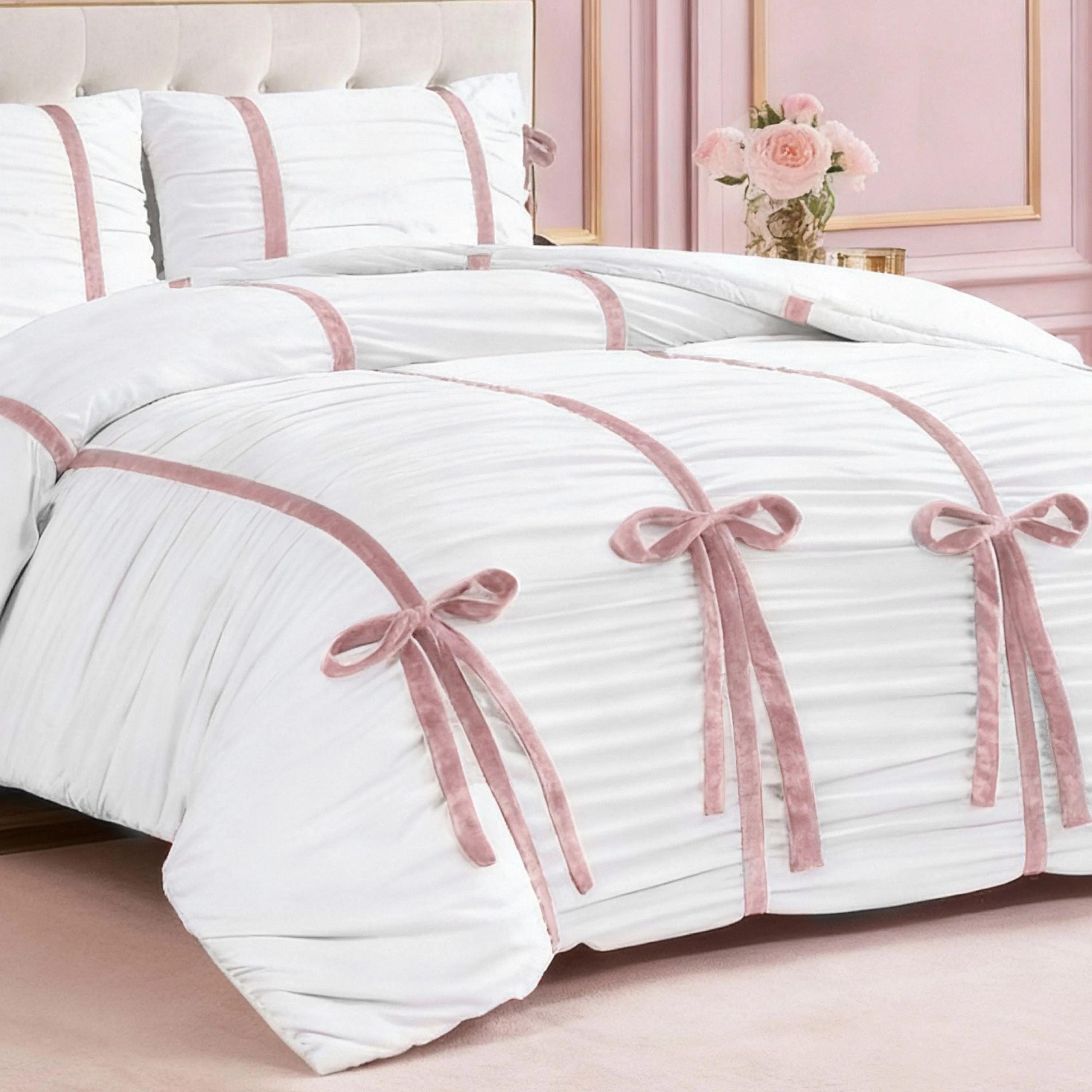 Amelie Bows Ruched Comforter Set sold by Juicy Couture product image thumbnail 4