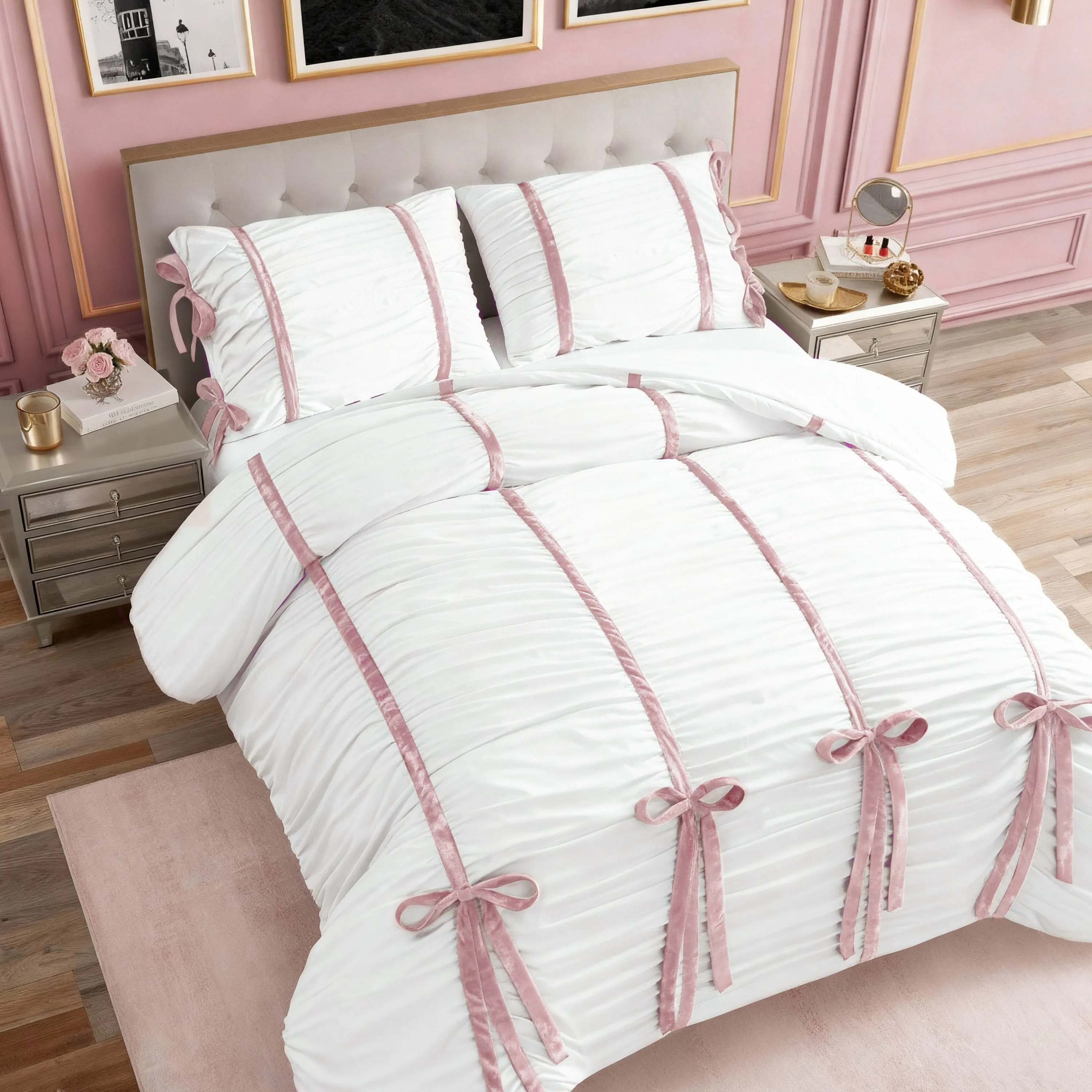 Amelie Bows Ruched Comforter Set sold by Juicy Couture product image thumbnail 5