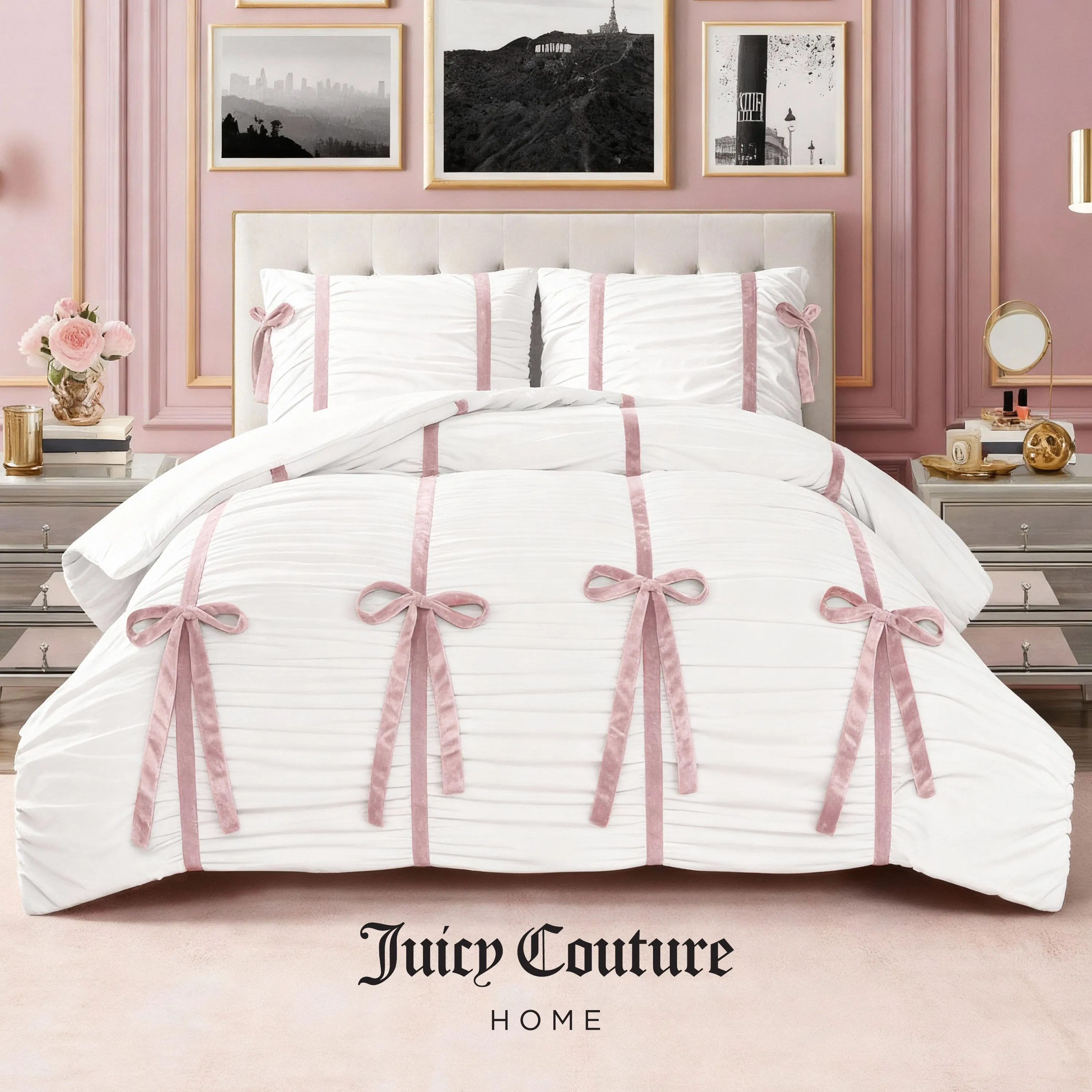 Amelie Bows Ruched Comforter Set sold by Juicy Couture product image thumbnail 2