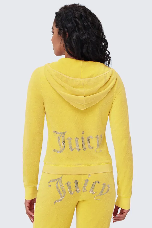 Big Bling Washed Terry Hoodie made by Juicy Couture
