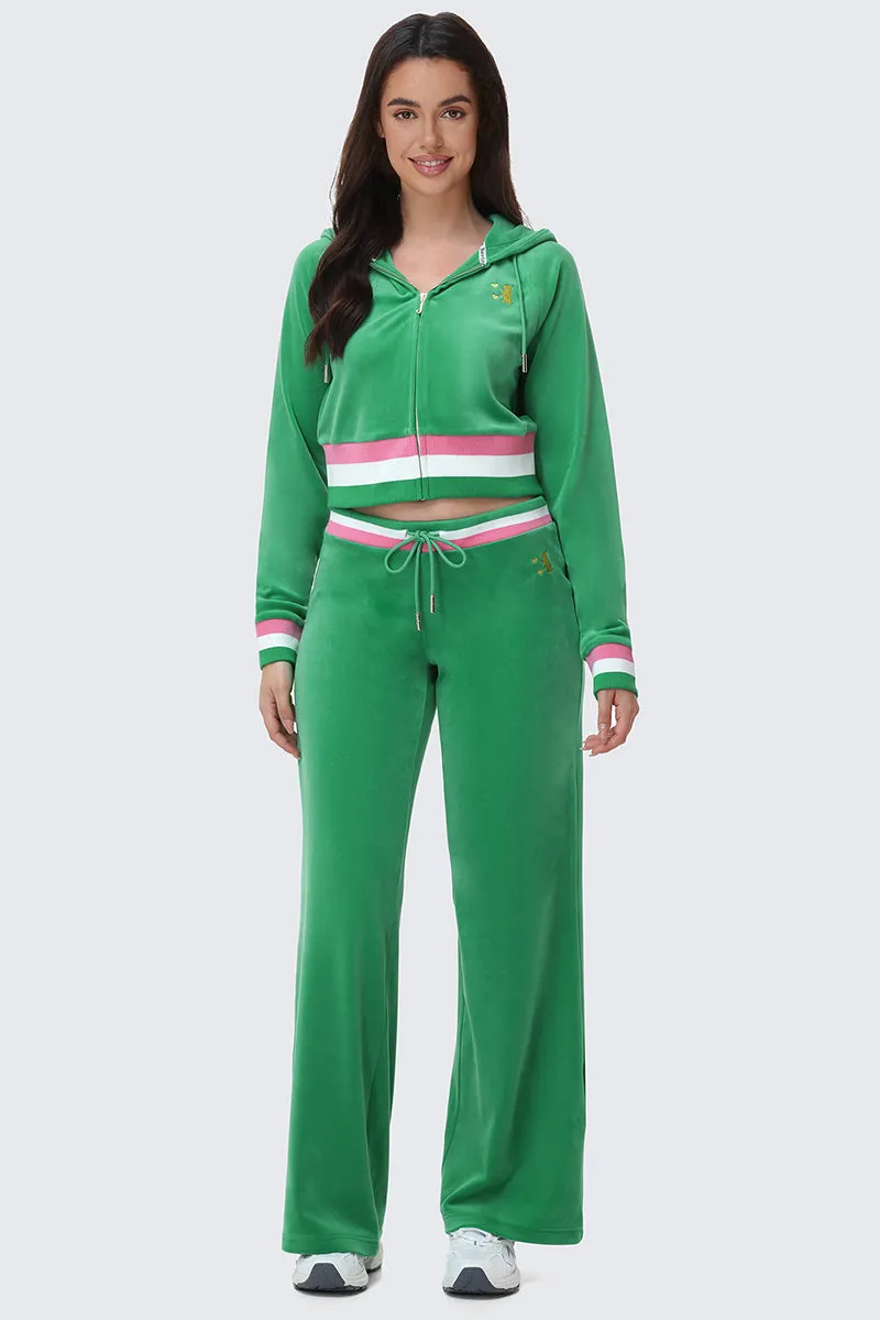 Heritage Stripe Bling Velour Zip Hoodie sold by Juicy Couture product image thumbnail 5