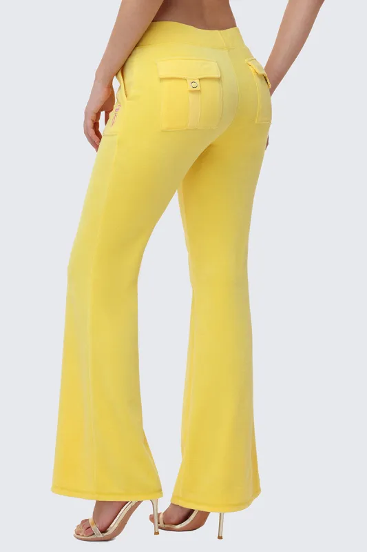 Heritage Cotton Velour Track Pants made by Juicy Couture