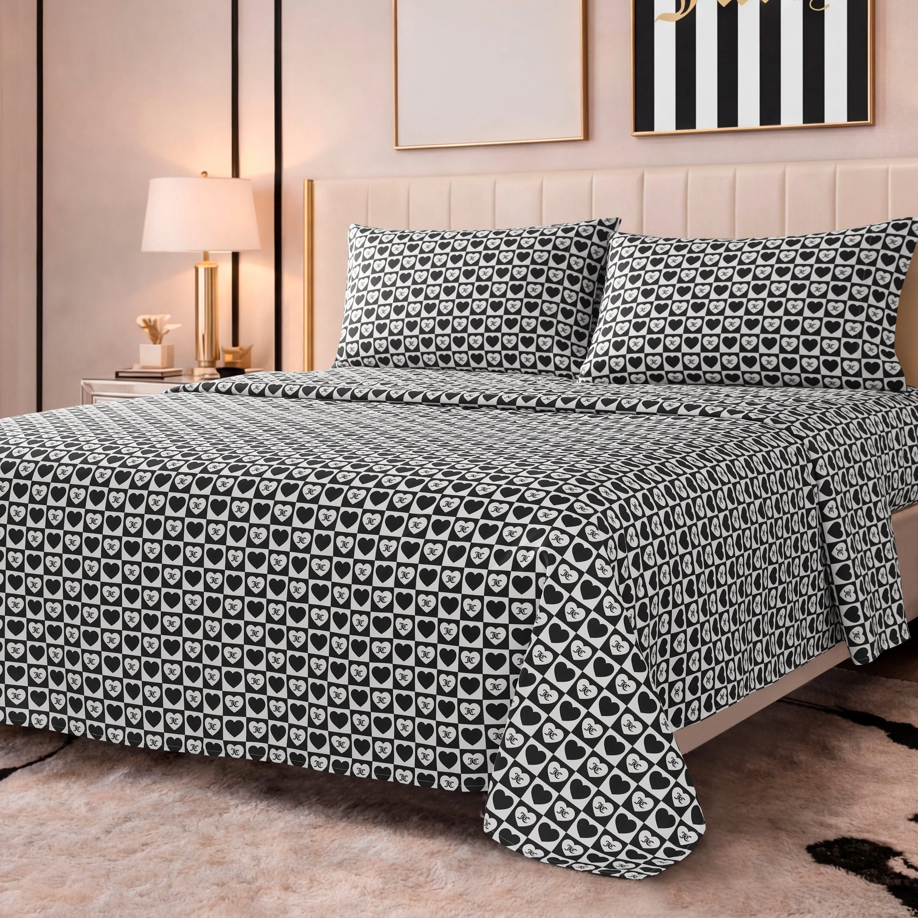 Printed Microfiber Sheet Set sold by Juicy Couture product image thumbnail 5