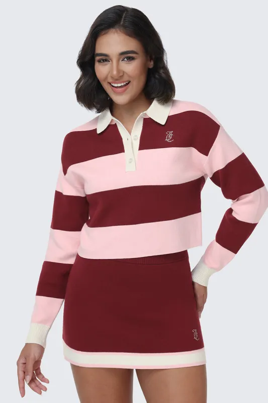 Small Bling Knit Cropped Polo made by Juicy Couture