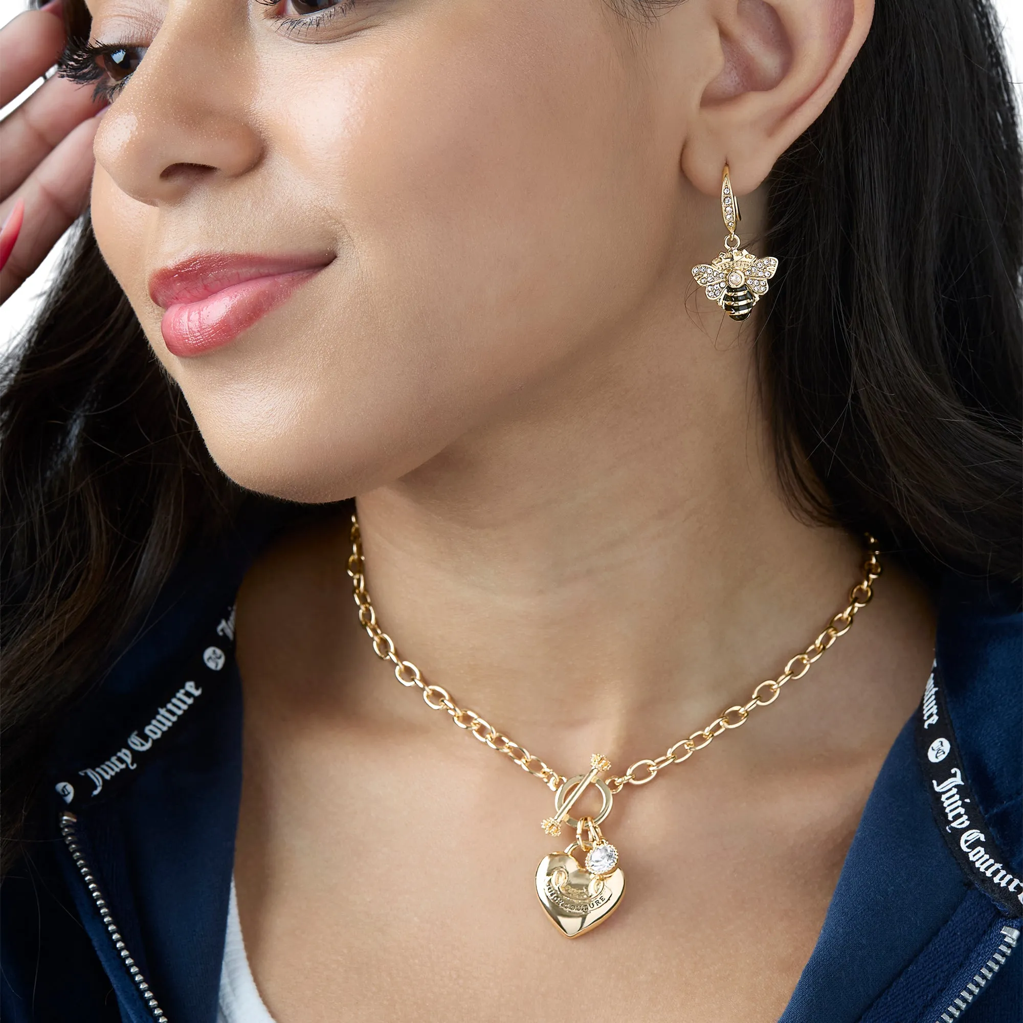 Rhinestone and Black Enamel Bee Earrings sold by Juicy Couture product image thumbnail 2