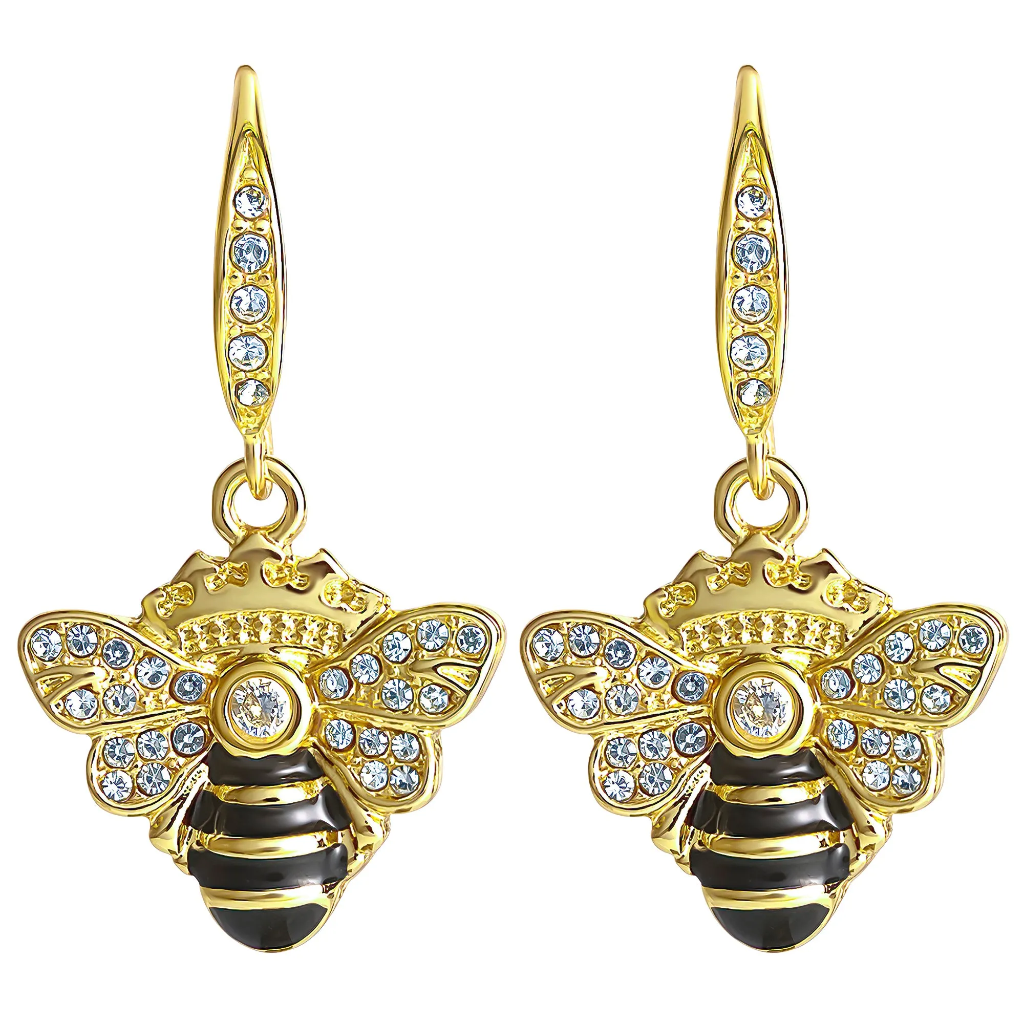 Rhinestone and Black Enamel Bee Earrings sold by Juicy Couture product image thumbnail 4