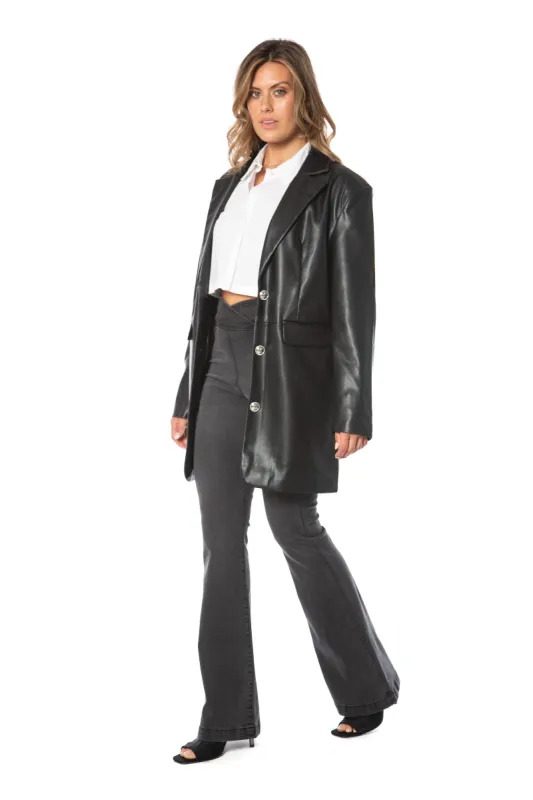 Oversized Faux Leather Trench Coat sold by Juicy Couture
