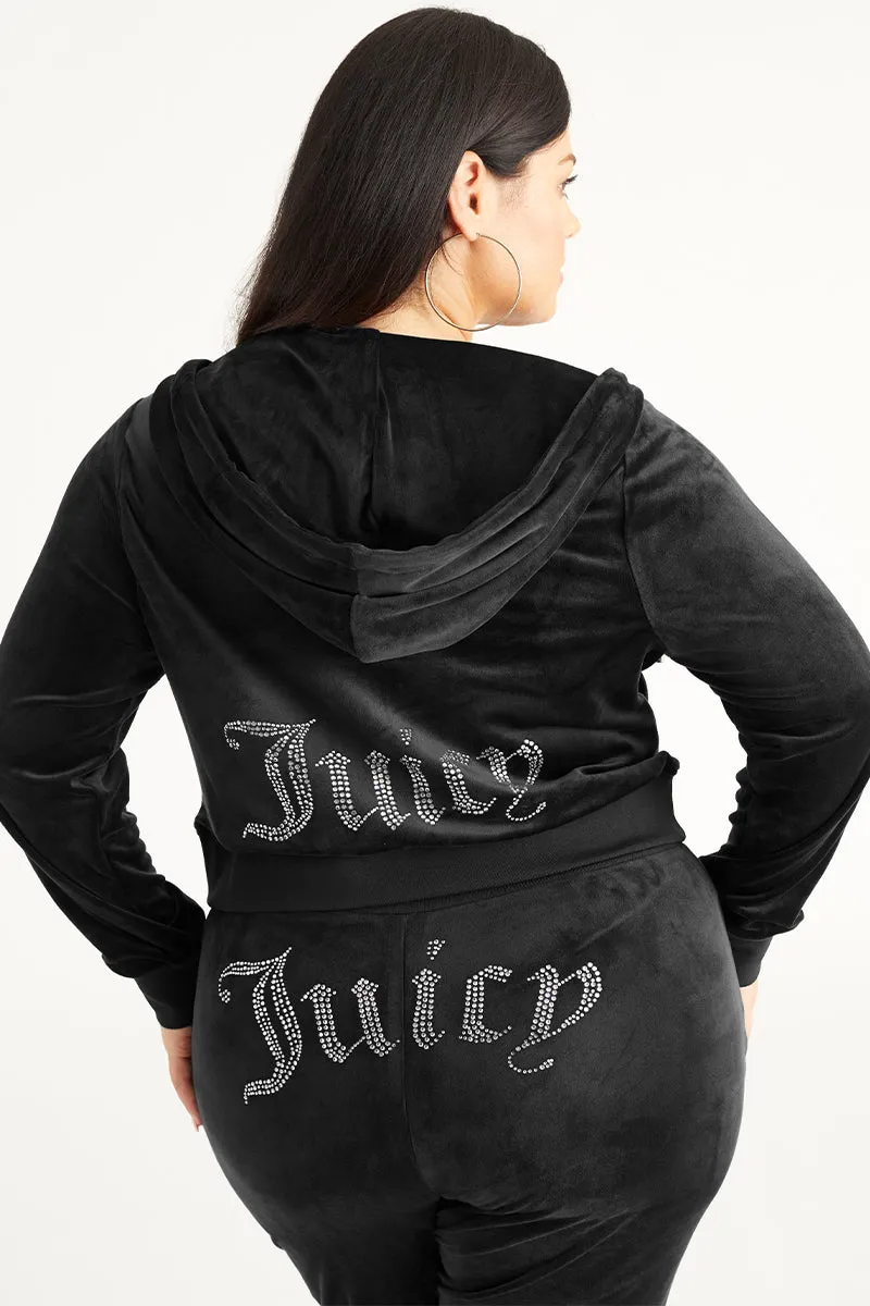 Plus-Size OG Big Bling Velour Hoodie sold by Juicy Couture