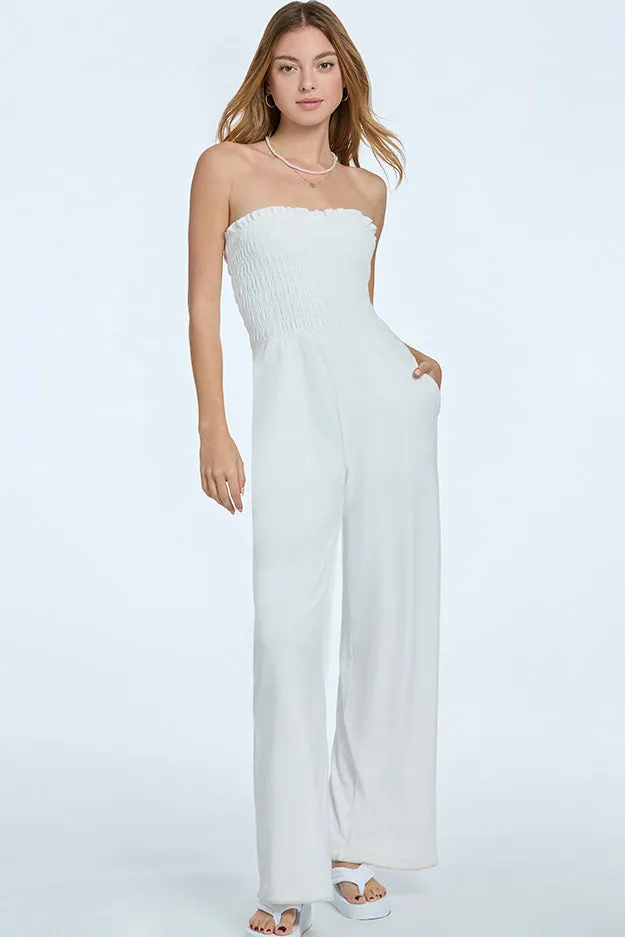 Smocked Velour Jumpsuit sold by Juicy Couture
