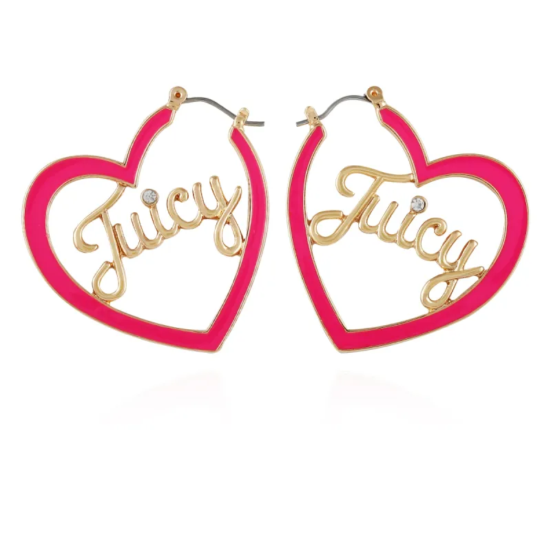 Juicy Heart Hoop Earrings sold by Juicy Couture
