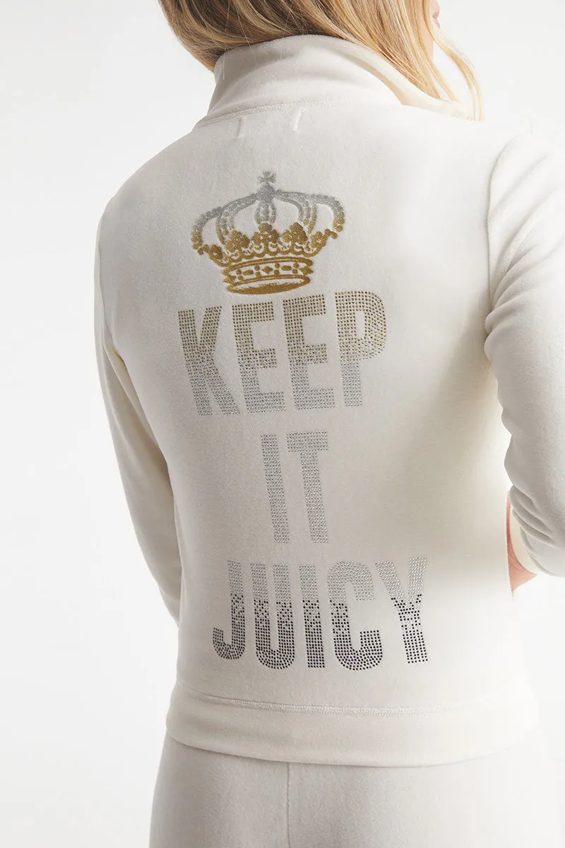 Keep It Juicy Cotton Velour Mockneck Track Jacket sold by Juicy Couture product image thumbnail 5
