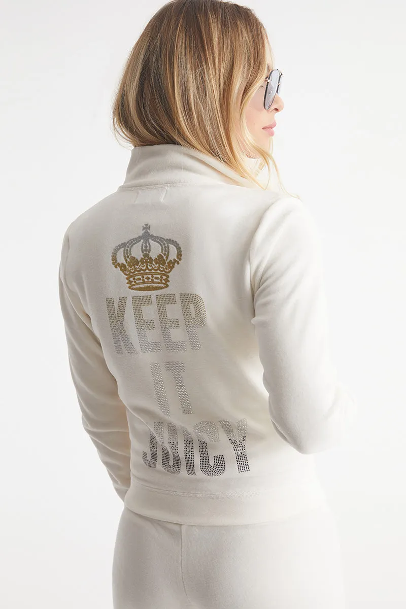 Keep It Juicy Cotton Velour Mockneck Track Jacket sold by Juicy Couture product image thumbnail 2